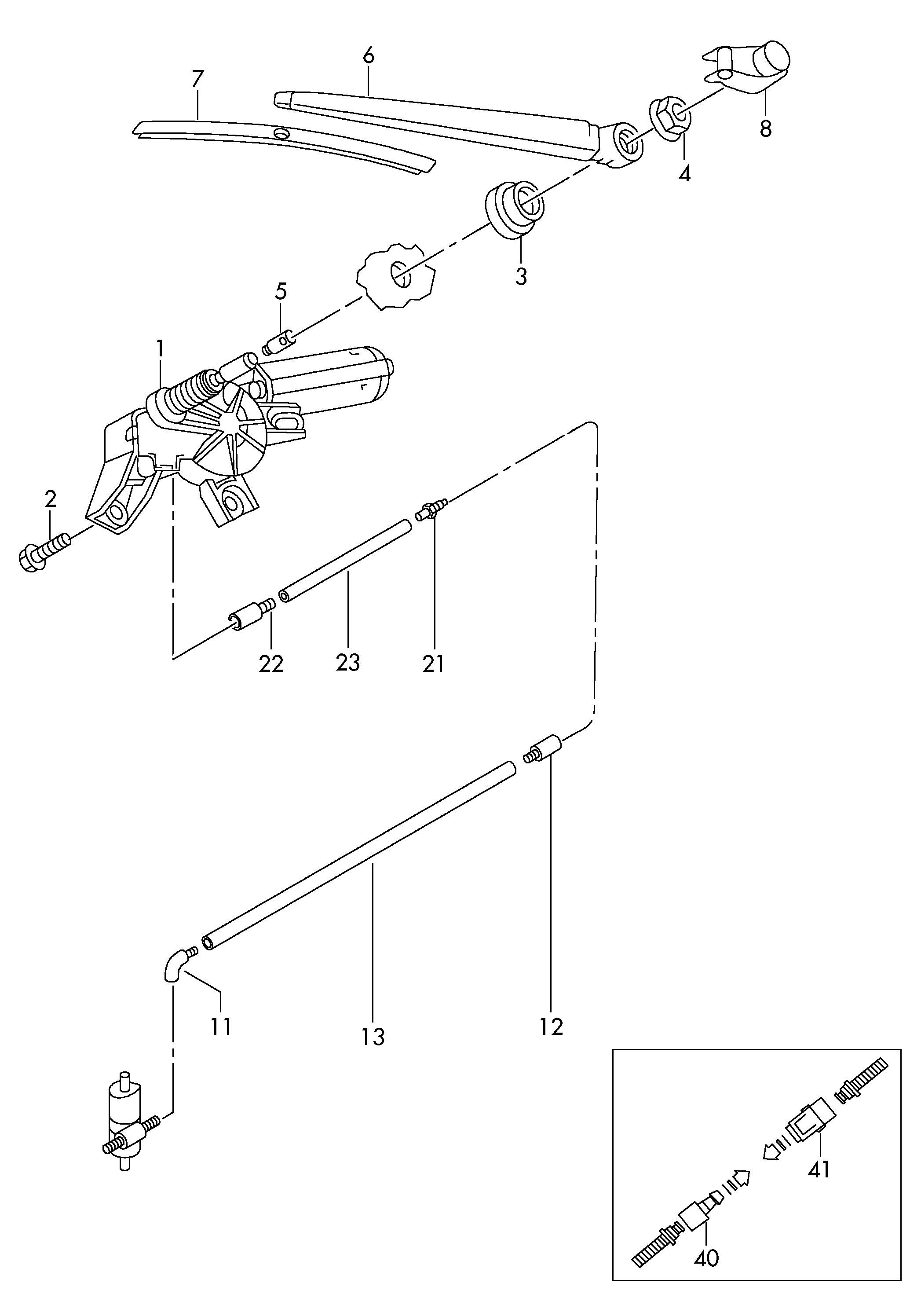 VAG 5L6 955 707 - Wiper Arm Set, window cleaning onlydrive.pro