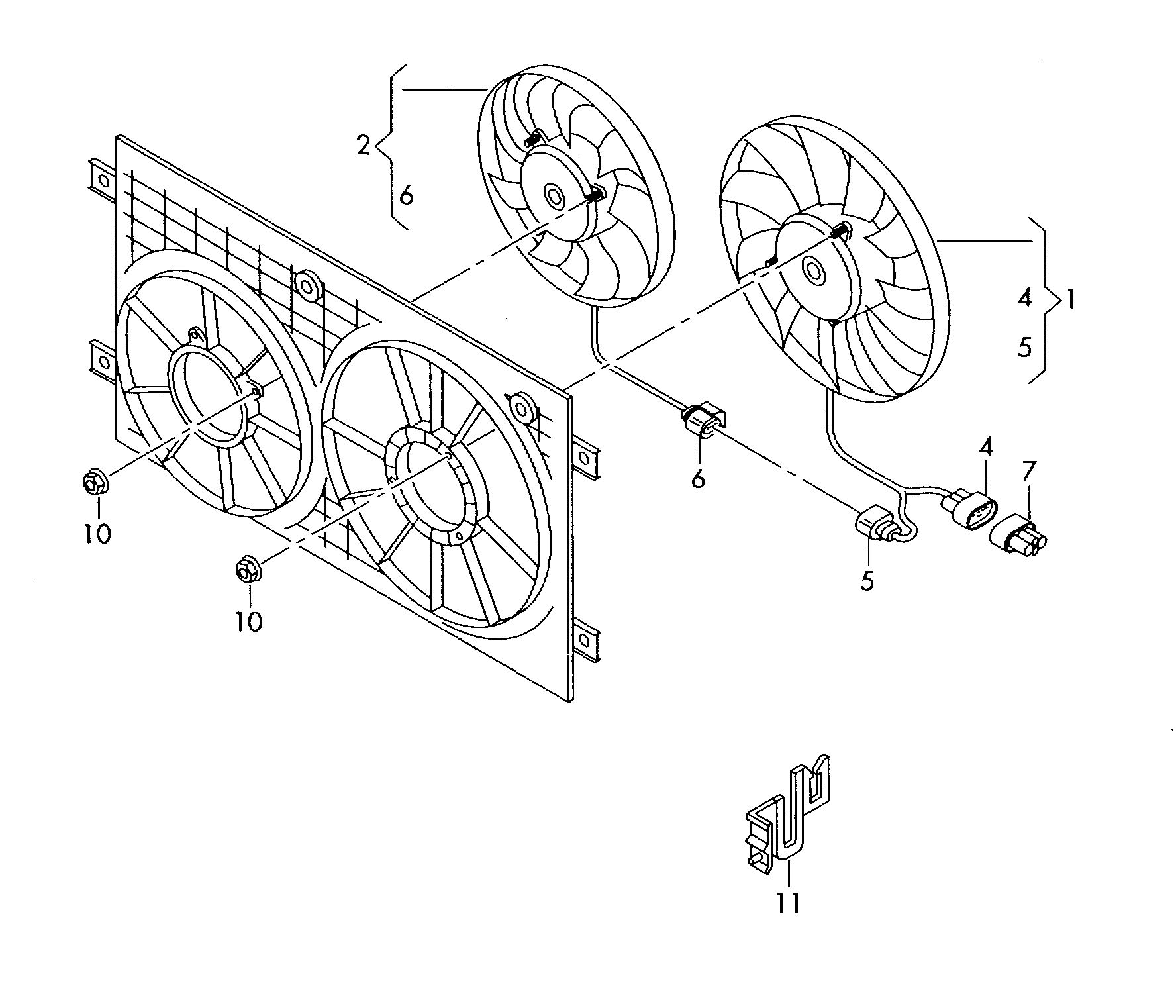 VW 1K0 959 455 CQ - Tuuletin, moottorin jäähdytys onlydrive.pro