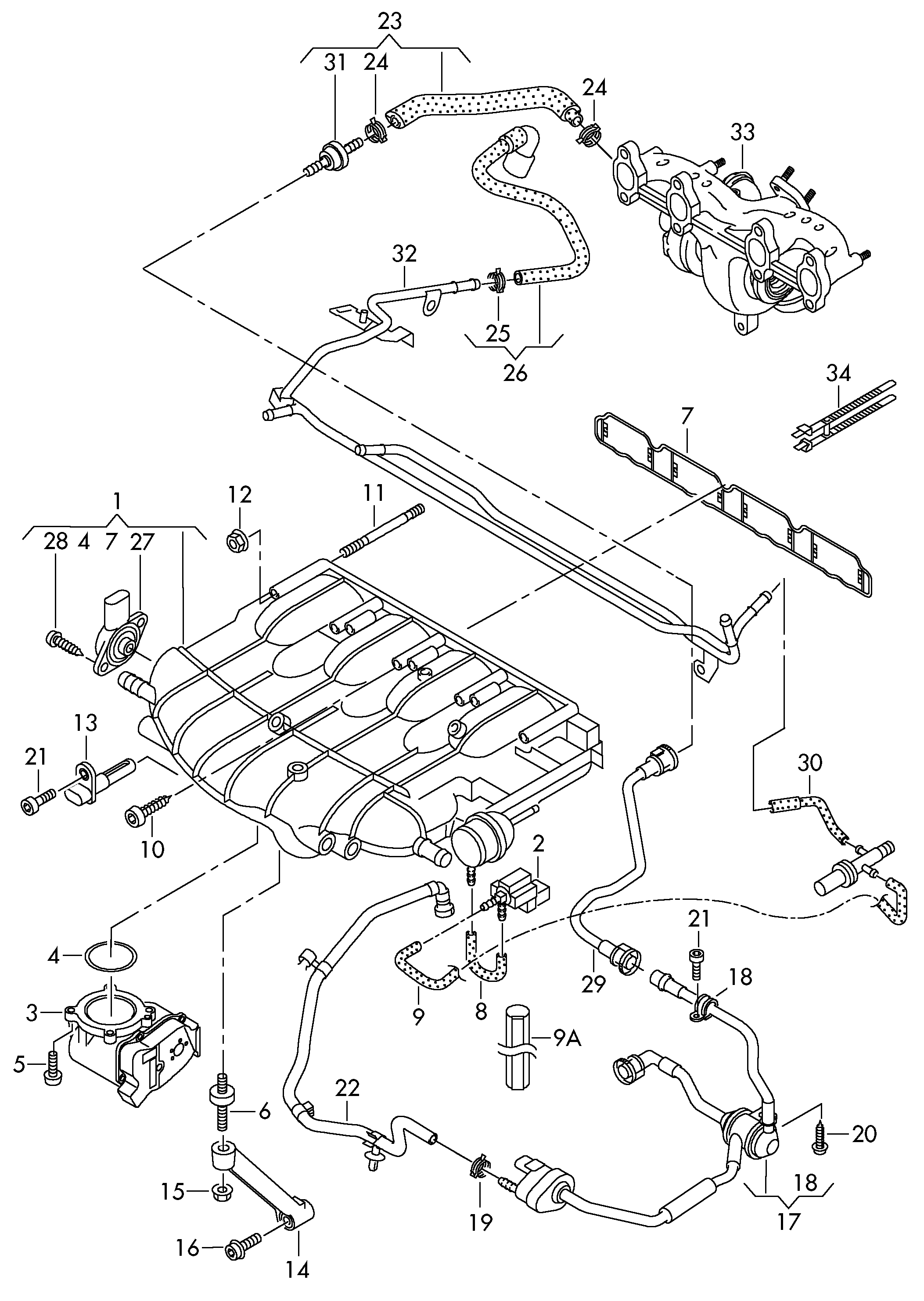 VW 06F 129 717 D - Tihend,sisselaskekollektor onlydrive.pro