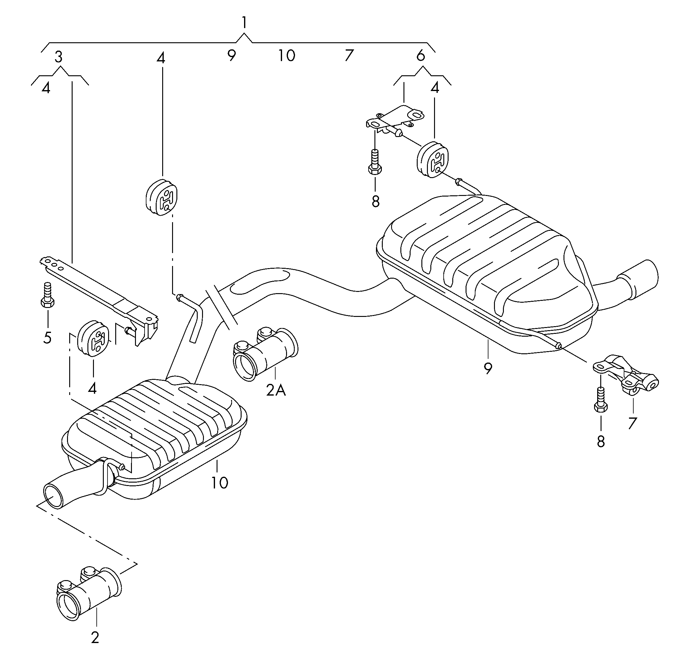 Skoda 8D0 253 147 E - Кронштейн, втулка, система выпуска ОГ onlydrive.pro