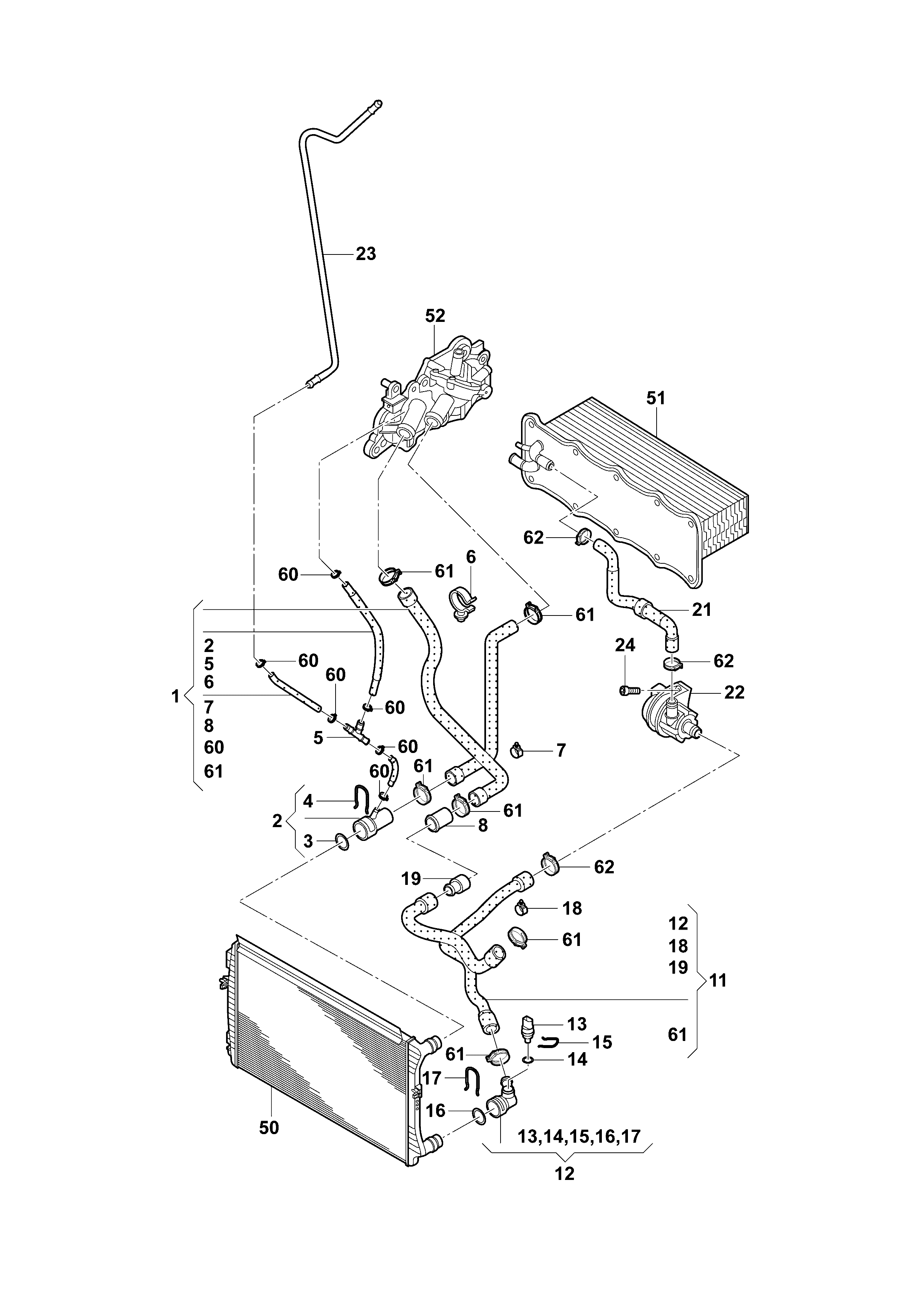 Seat 3C0 122 291 - Coolant Tube onlydrive.pro