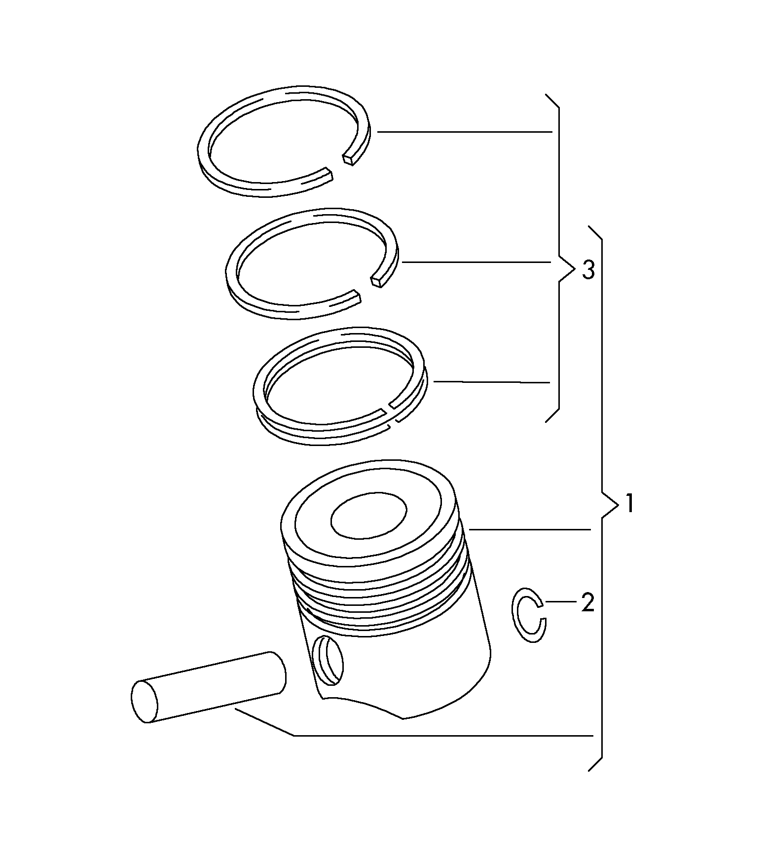 VW 04E198151K - Piston Ring Kit onlydrive.pro