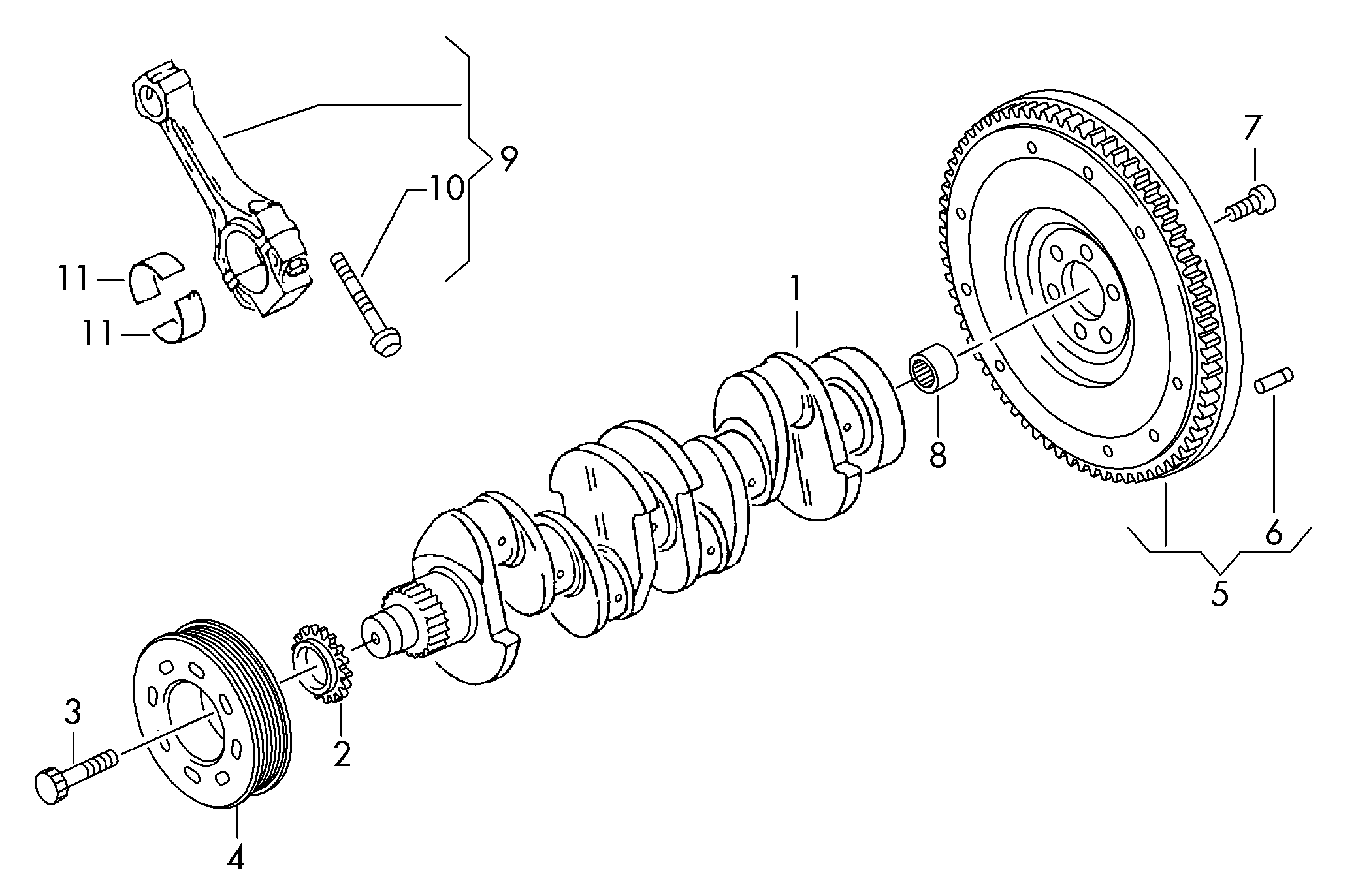 Seat 04E 105 243 E - Belt Pulley, crankshaft onlydrive.pro