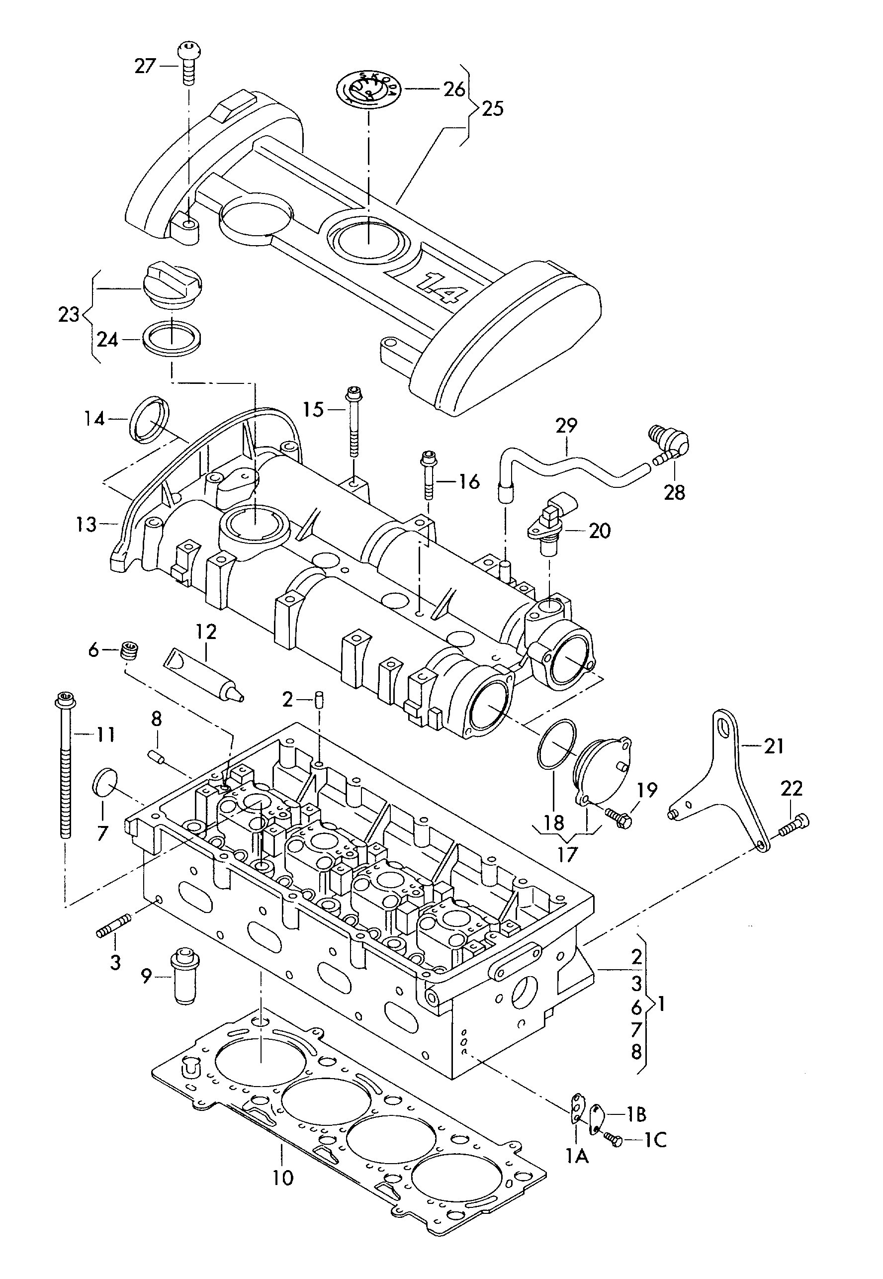 VW 03C 103 196 - Gasket, cylinder head cover onlydrive.pro