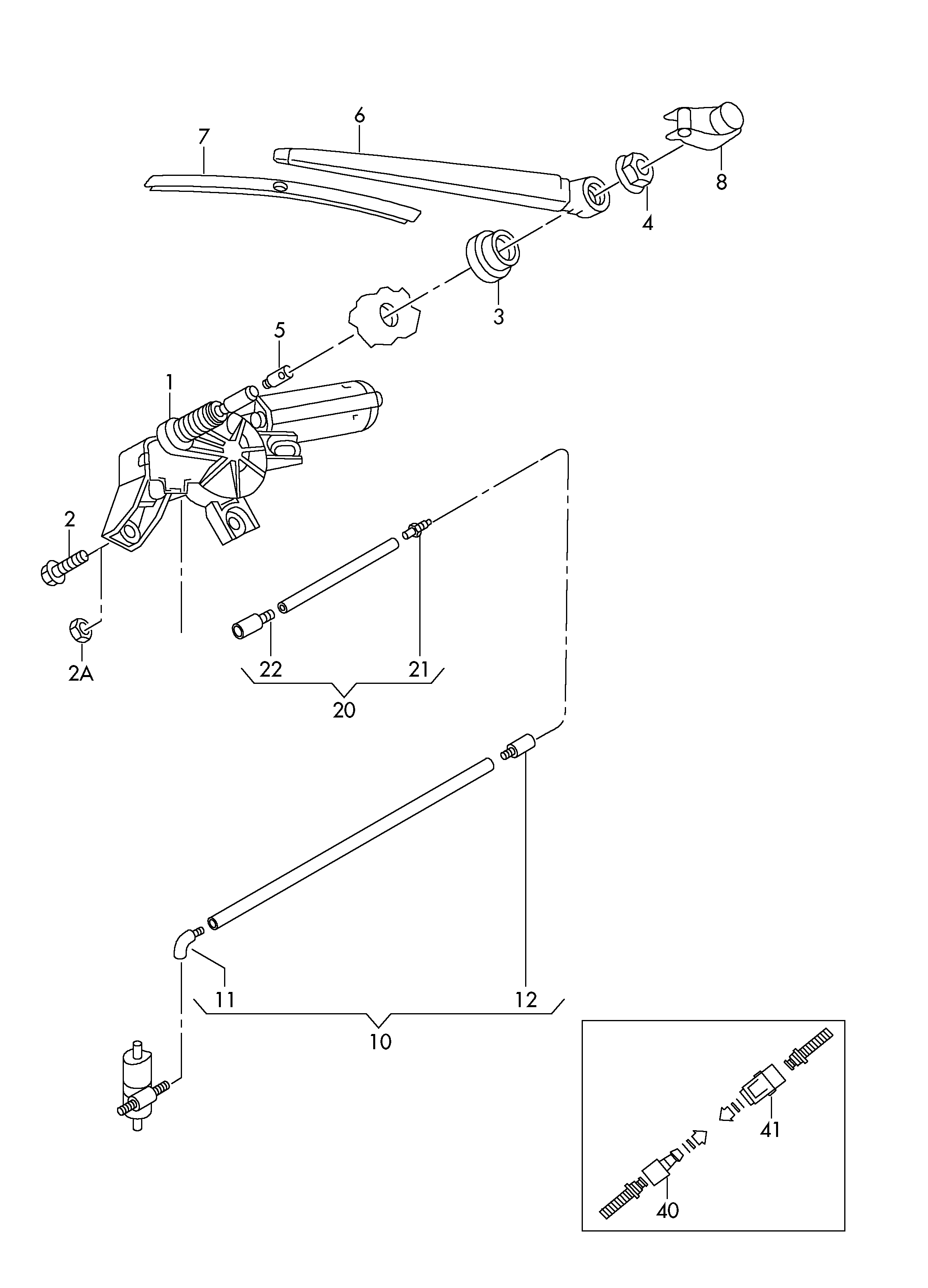 Seat 7E0 955 425 - Wiper Arm Set, window cleaning onlydrive.pro