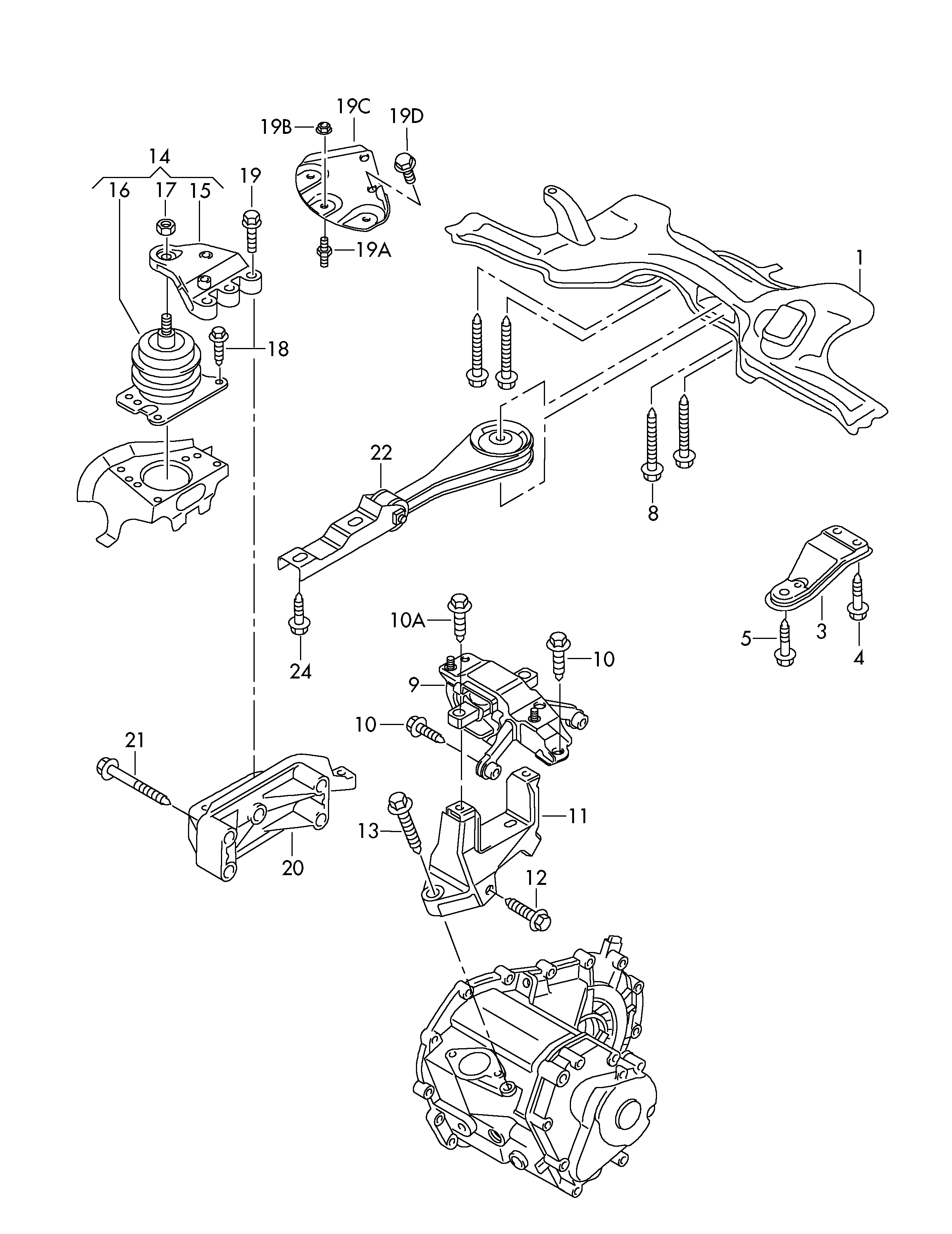 VAG 6Q0 199555 AR - Paigutus,Mootor onlydrive.pro