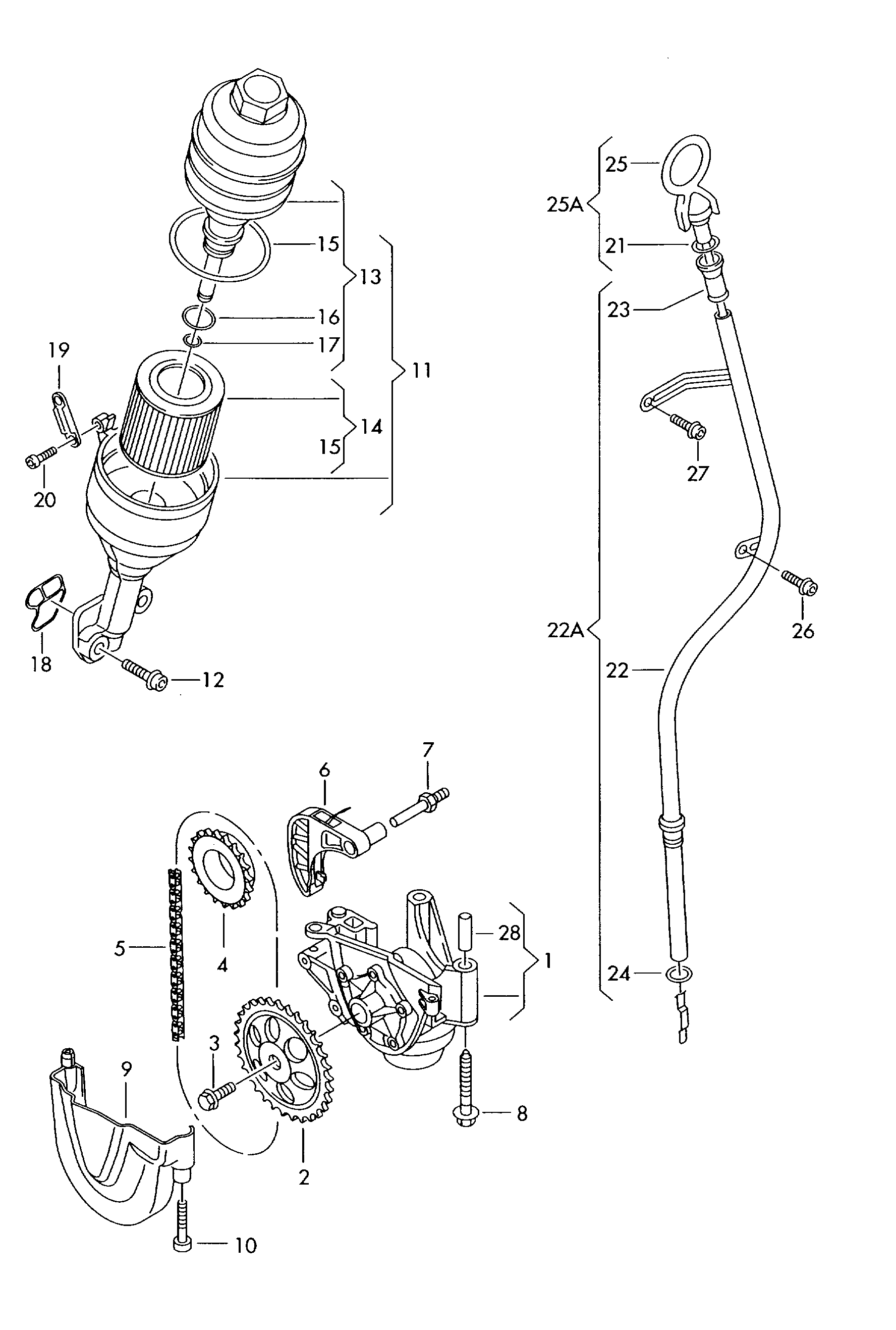 Seat 03E 109 229 - Chain, oil pump drive onlydrive.pro