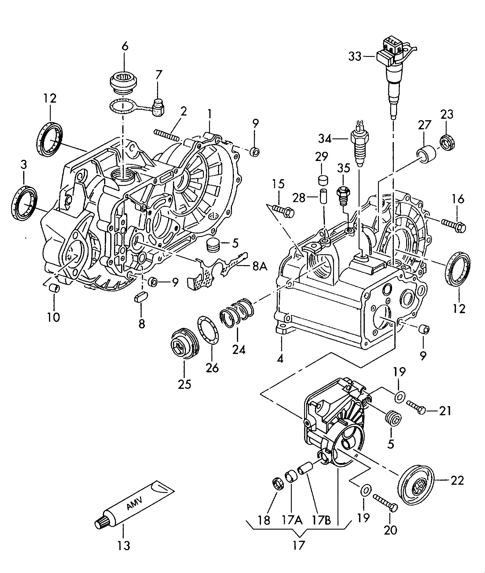 Seat 02K301107K - Cover, clutch housing onlydrive.pro