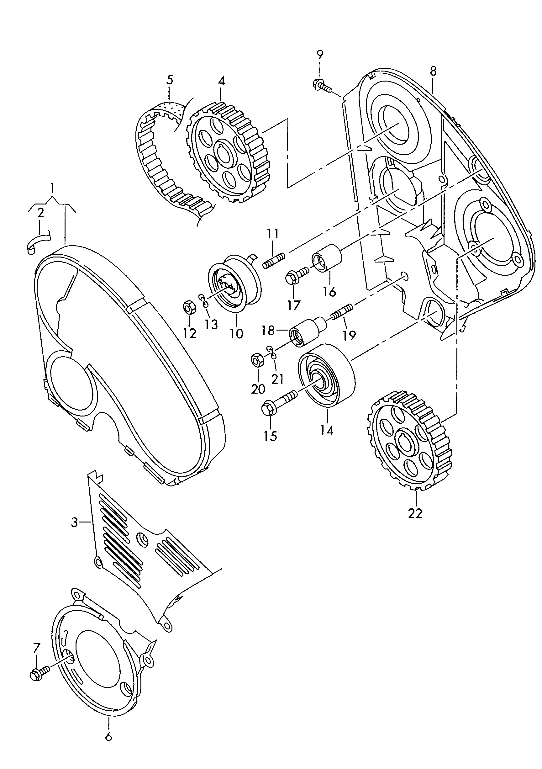 Skoda 038 109 244 Q - Kreipiantysis skriemulys, paskirstymo diržas onlydrive.pro