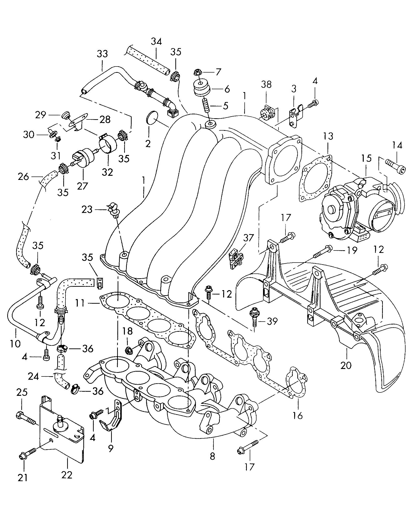 VW 06A 129 717 - Blīvju komplekts, Ieplūdes kolektors onlydrive.pro