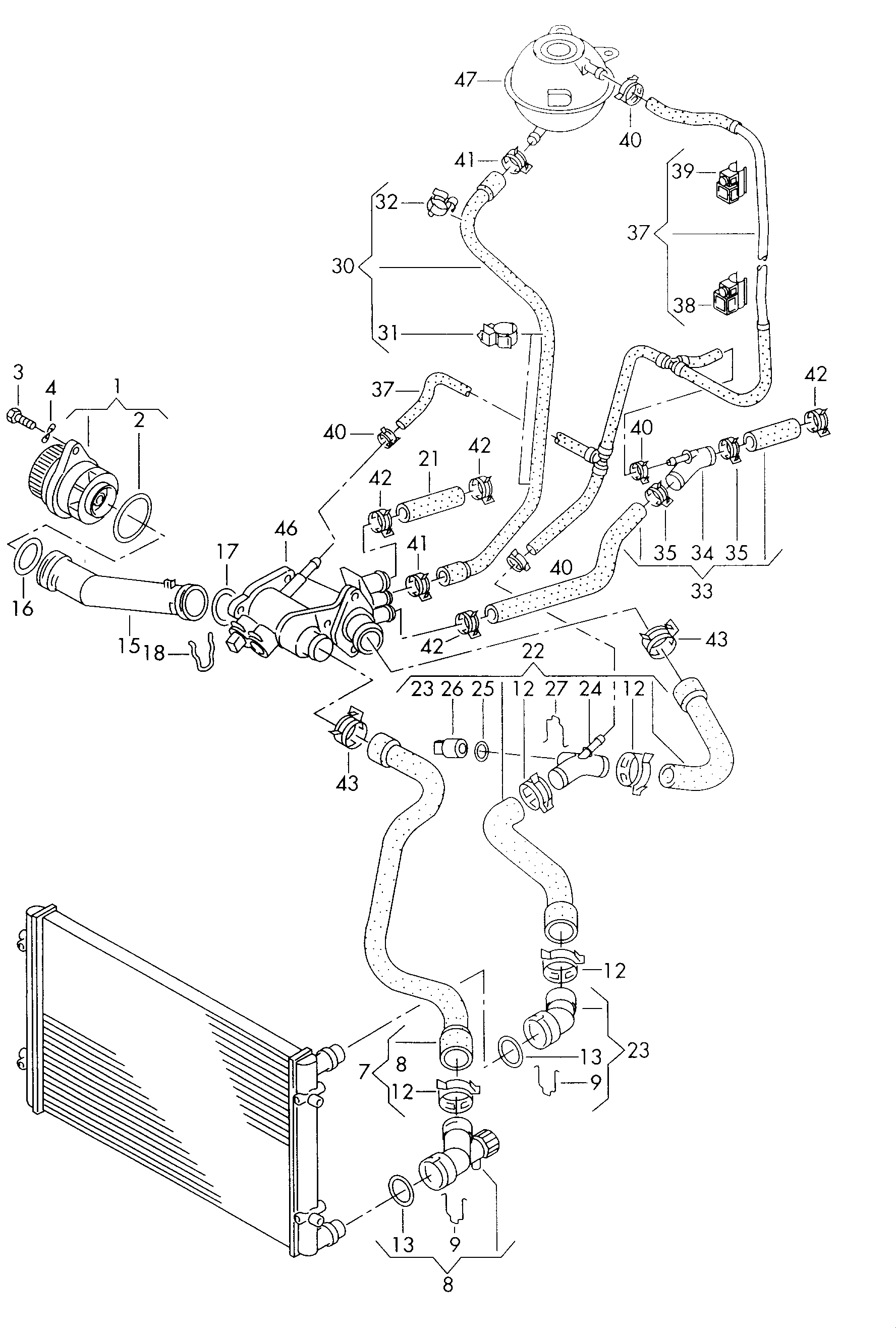 Seat 1J0 122 051 - Jäähdyttimen letku onlydrive.pro