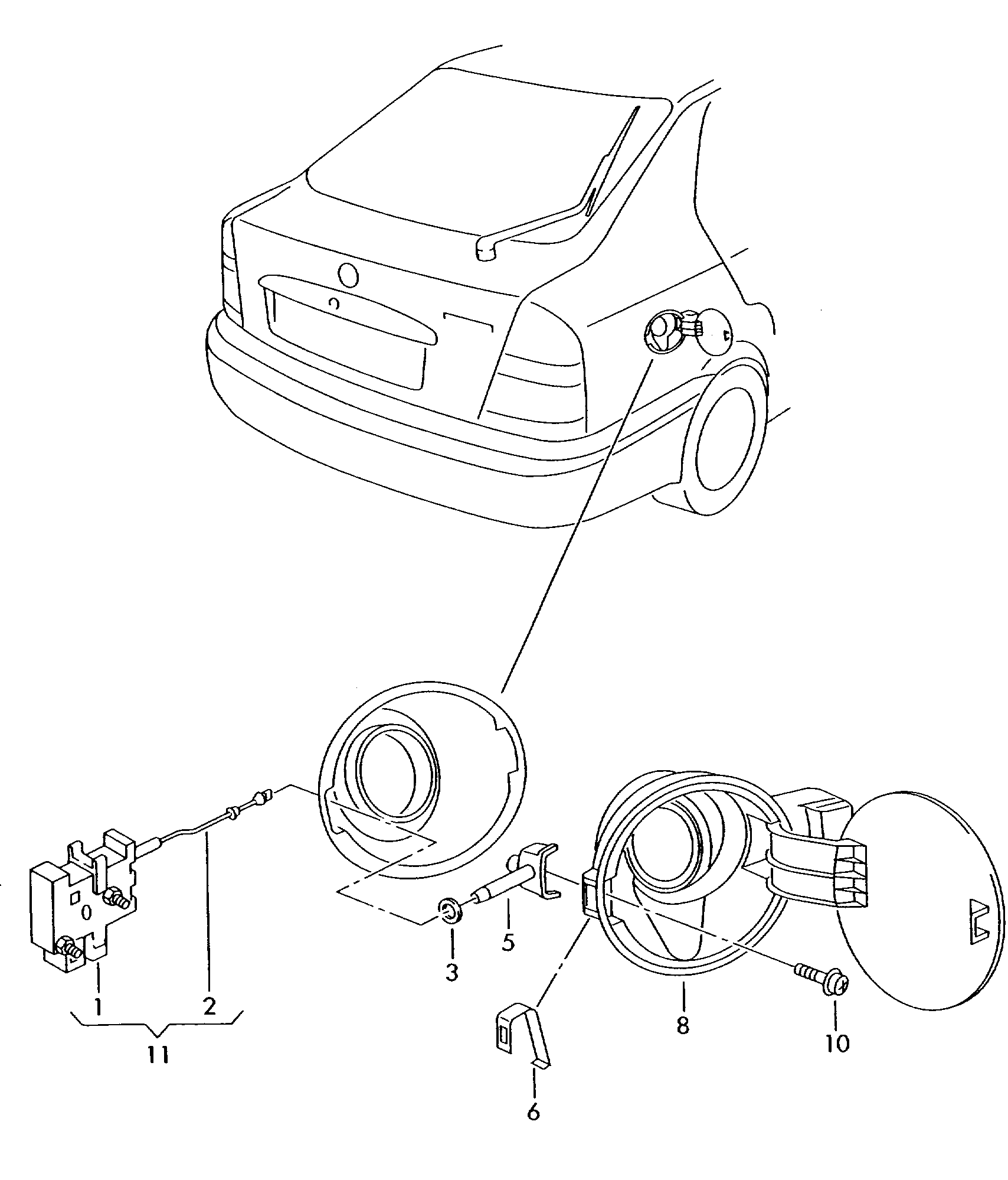 VW 3B0 810 773D - Regulēšanas elements, Centrālā atslēga onlydrive.pro