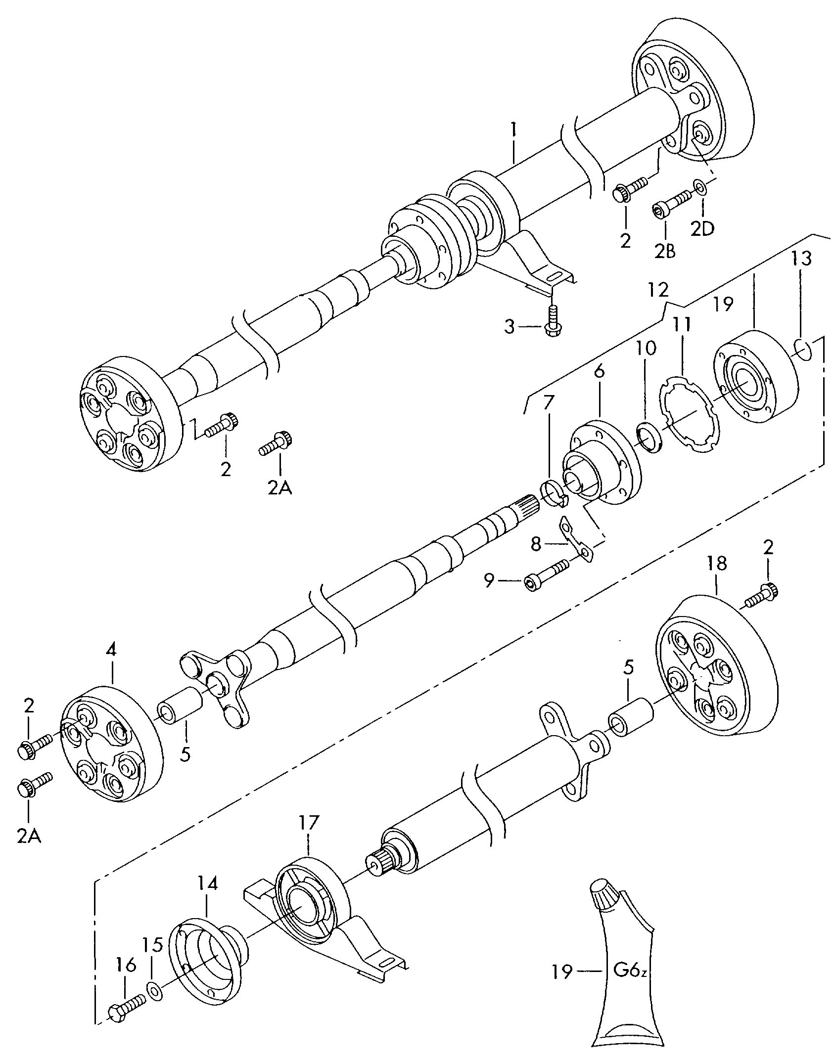 VW 1H0 521 349 - Piekare, Kardānvārpsta onlydrive.pro