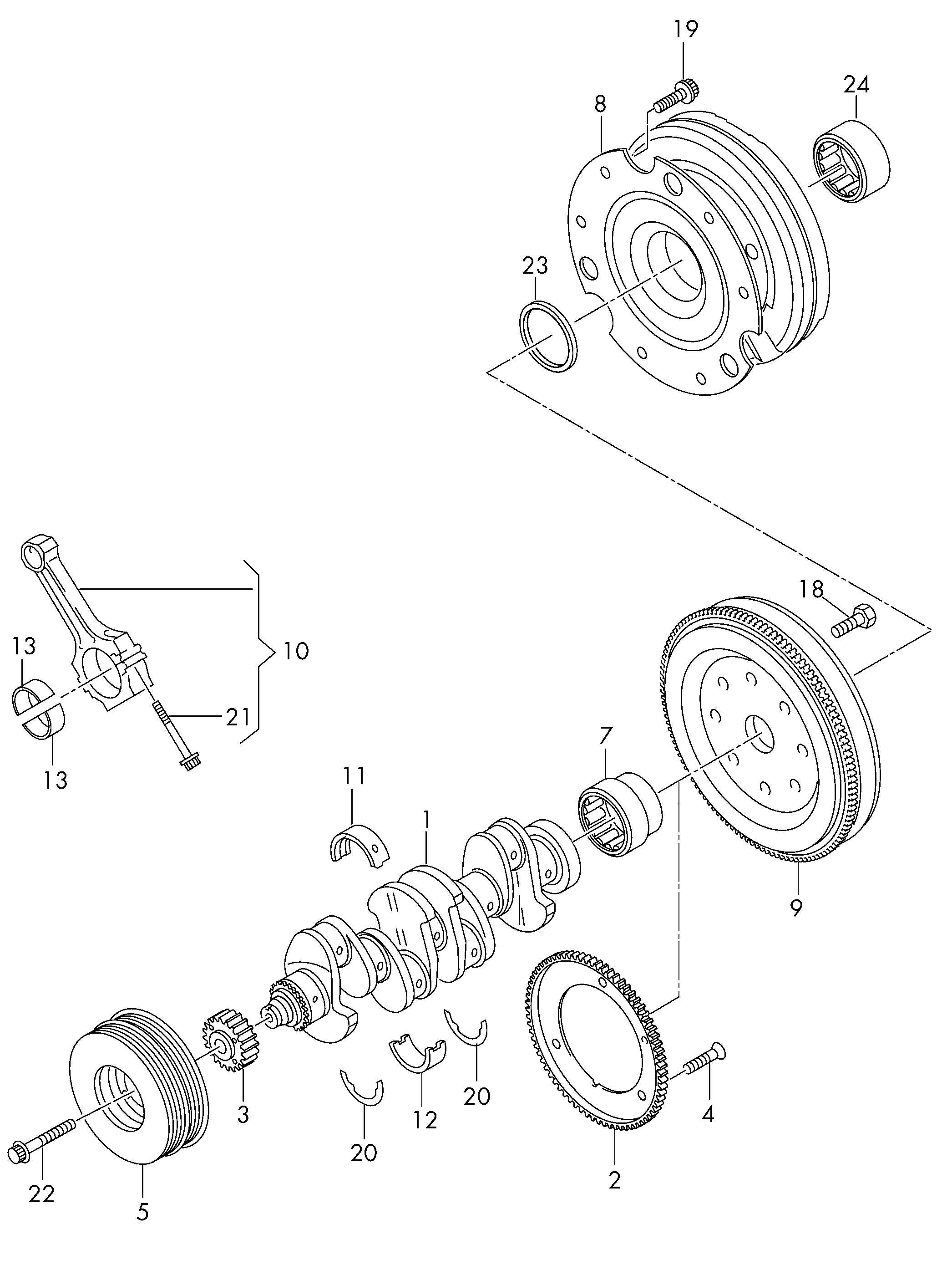 Seat 06H 105 243 K - Belt Pulley, crankshaft onlydrive.pro