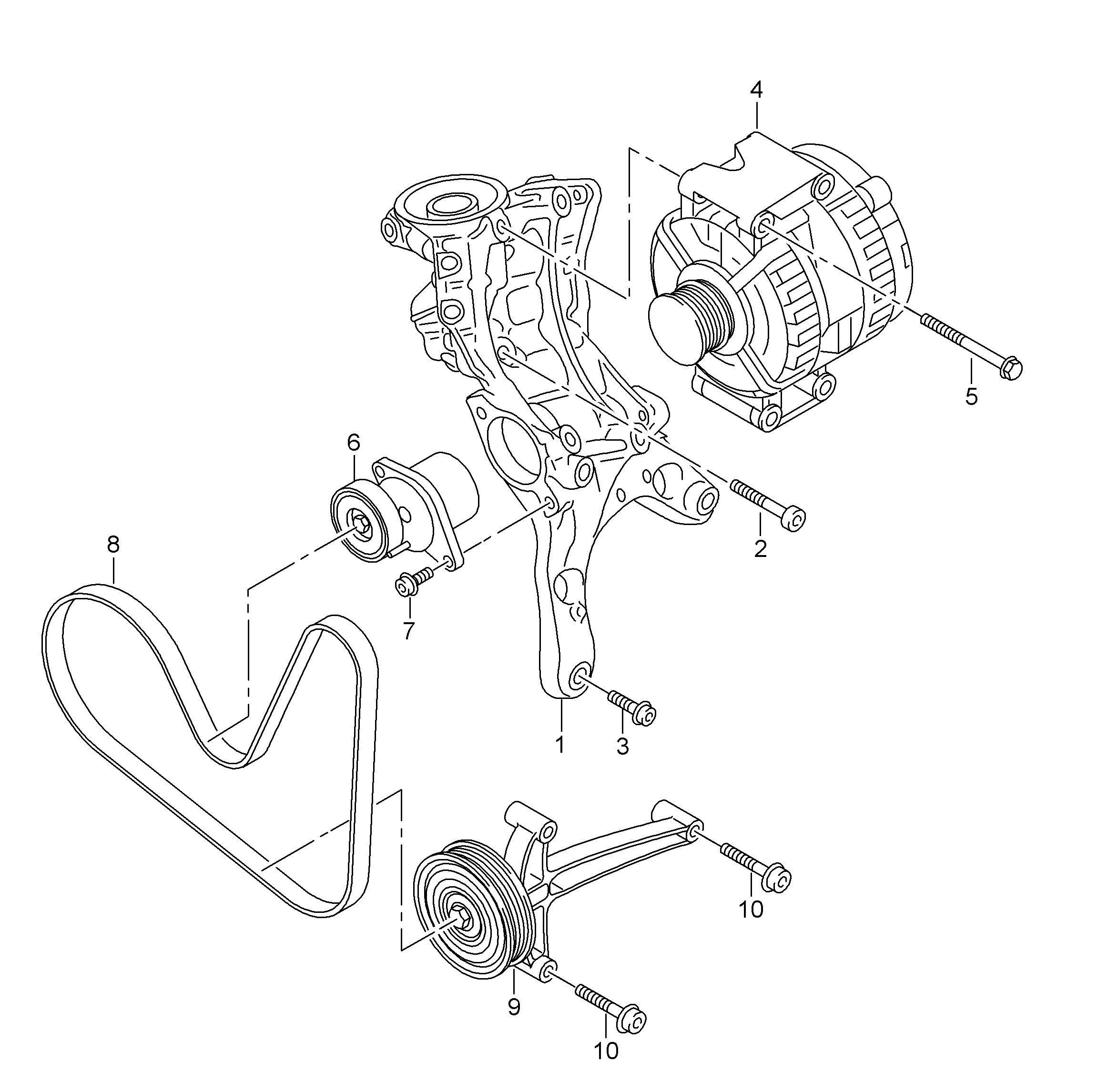 VAG 06L903137A - Connecting and mounting parts for alternator: 1 pcs. onlydrive.pro