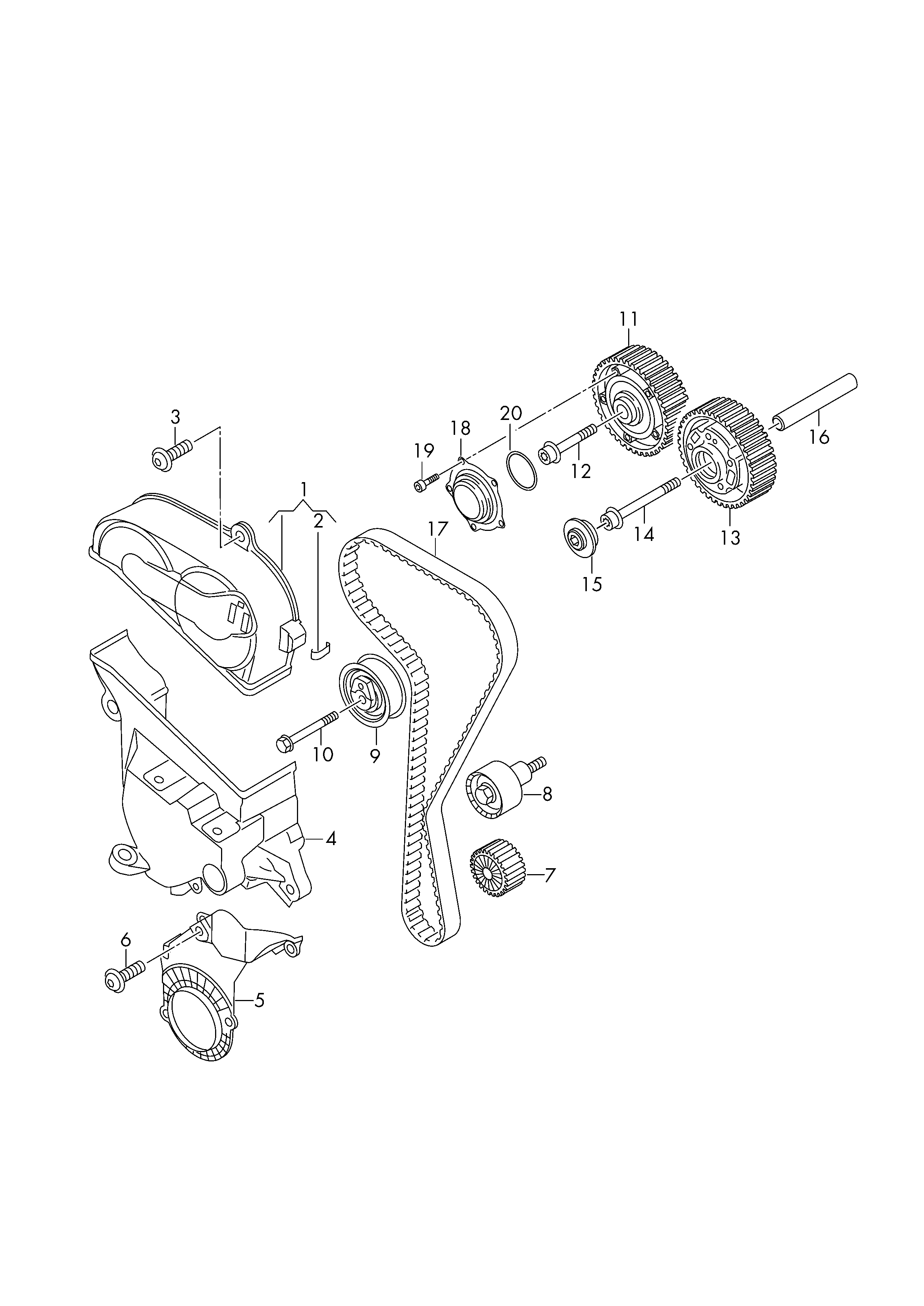 VW 04E109244B - Комплект зубчатого ремня ГРМ onlydrive.pro