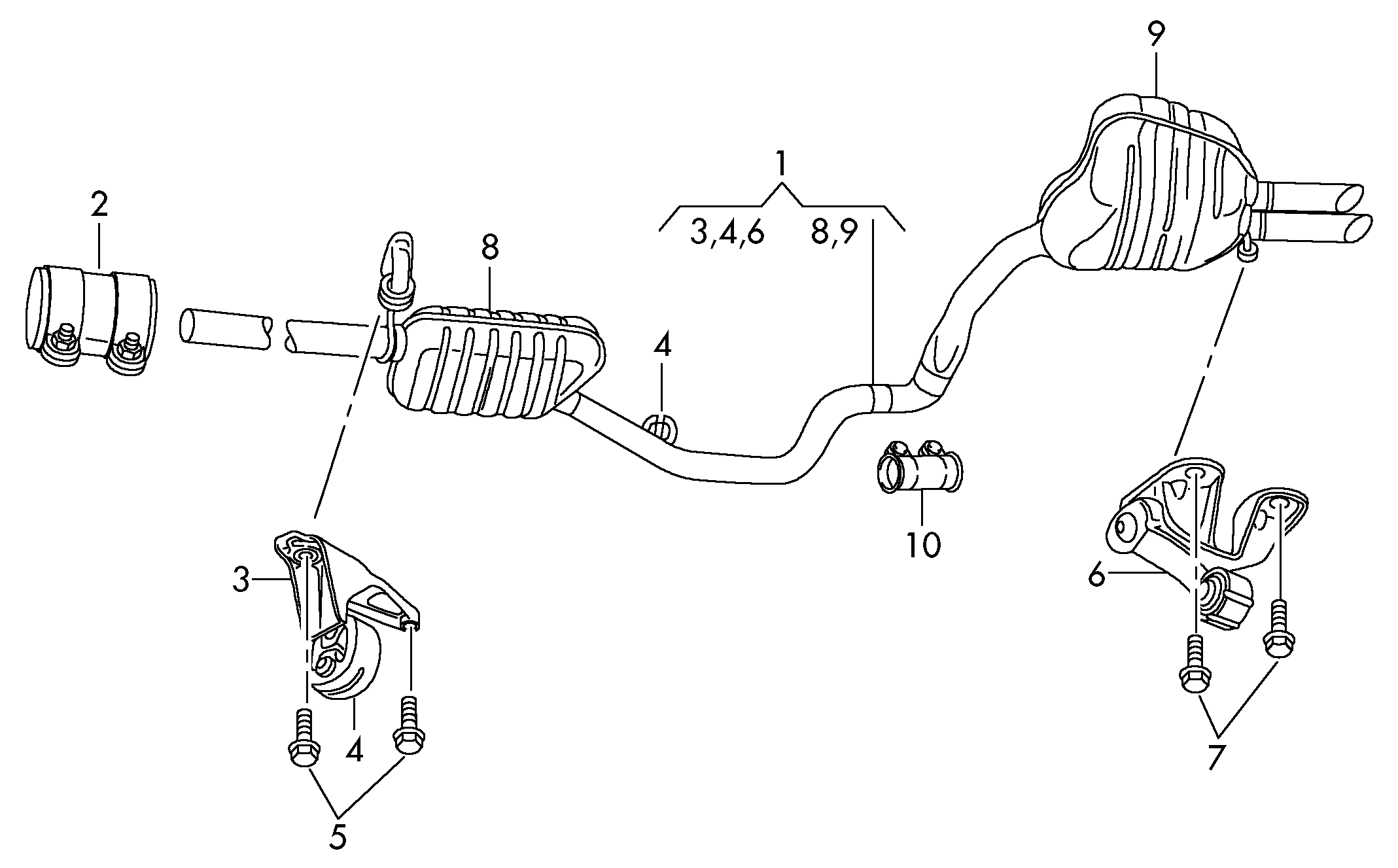 Seat 1K0253141F - Putkenliitin, pakoputkisto onlydrive.pro