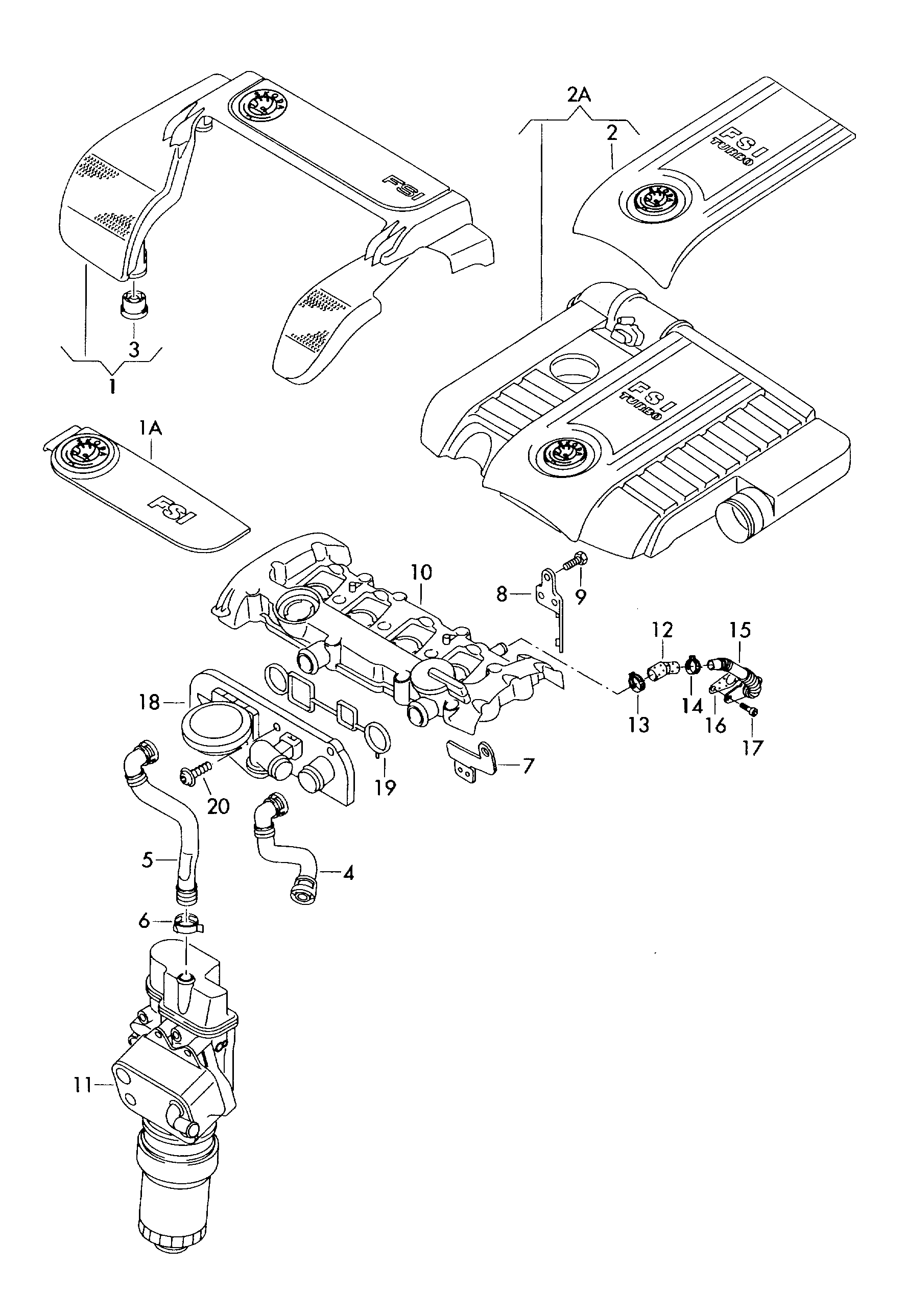 Seat 06F 103 235 - Šļūtene, Motora galvas vāka ventilācija onlydrive.pro