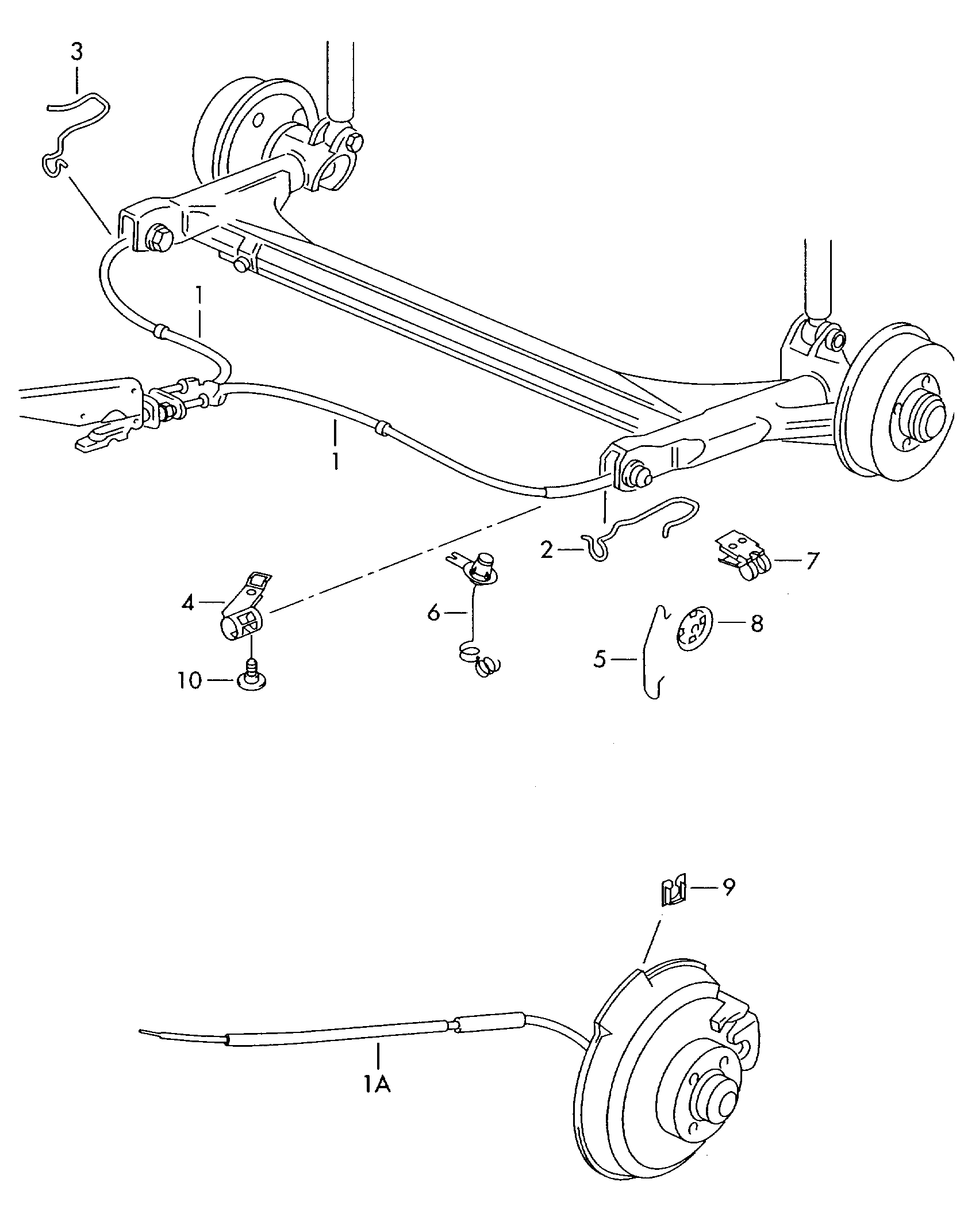 Skoda 6Q7 609 721 E - Cable, parking brake onlydrive.pro