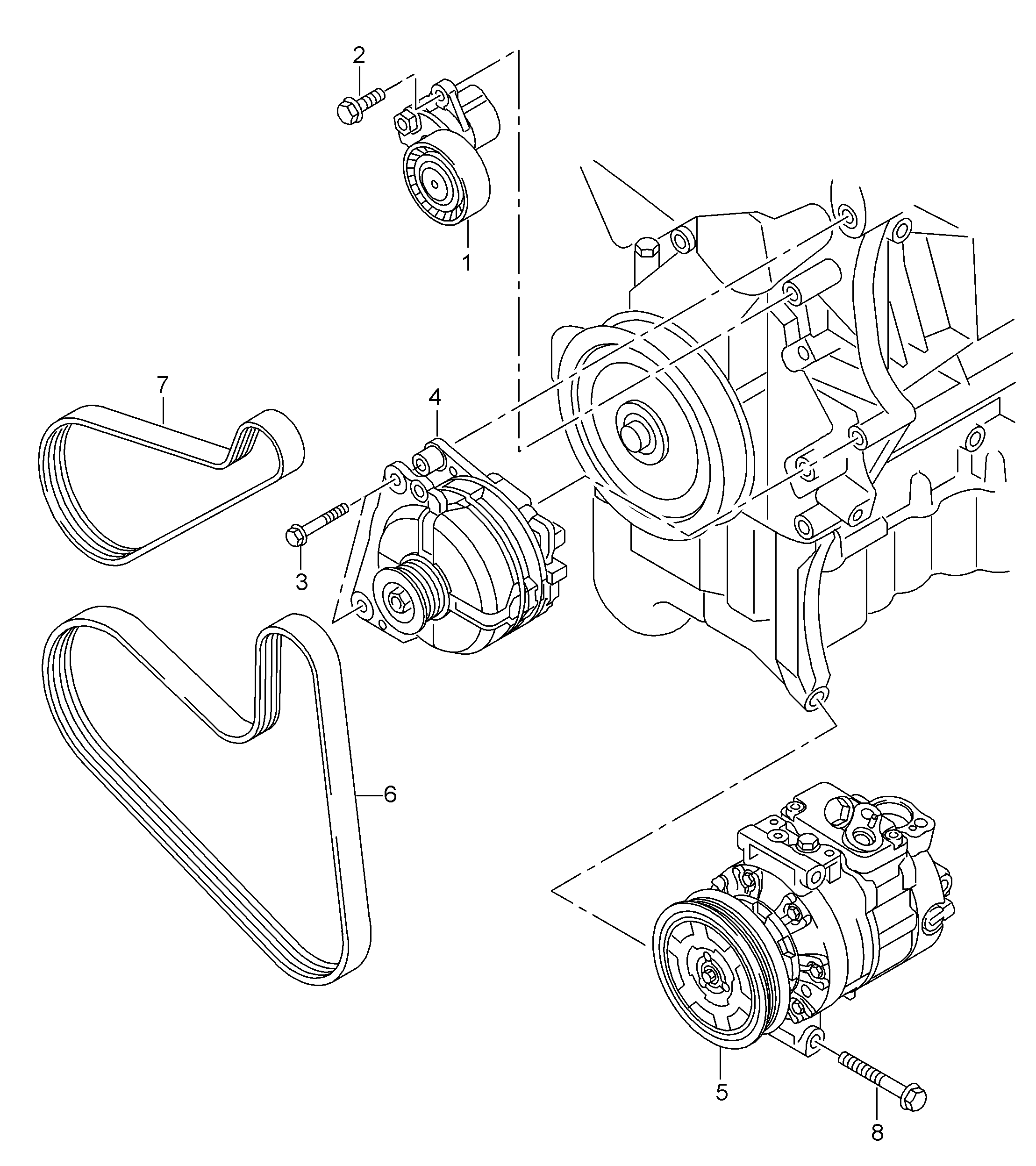 Seat 04E 145 299 L - Натяжитель, поликлиновый ремень onlydrive.pro