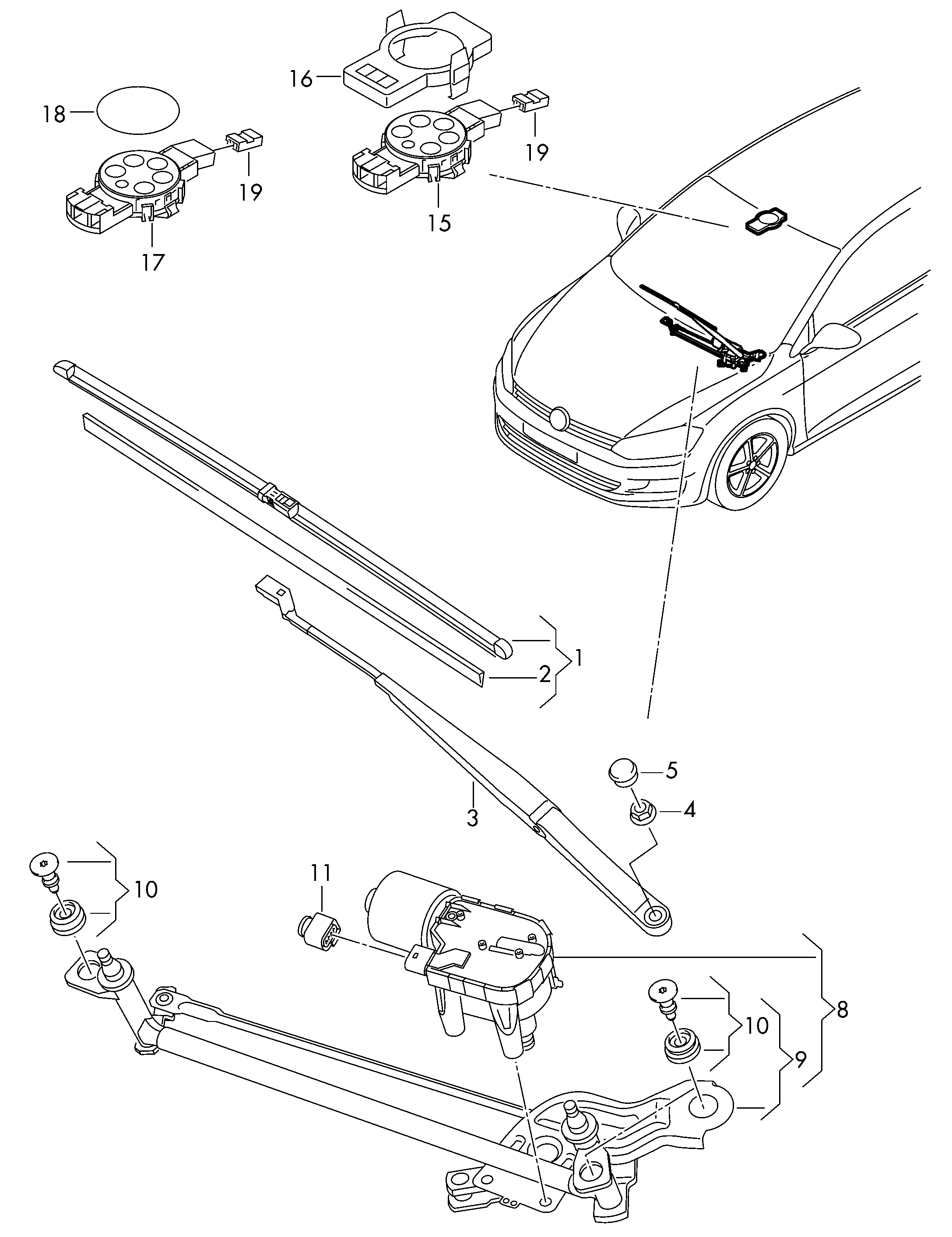 Skoda 5E1998001 - Pyyhkijänsulka onlydrive.pro