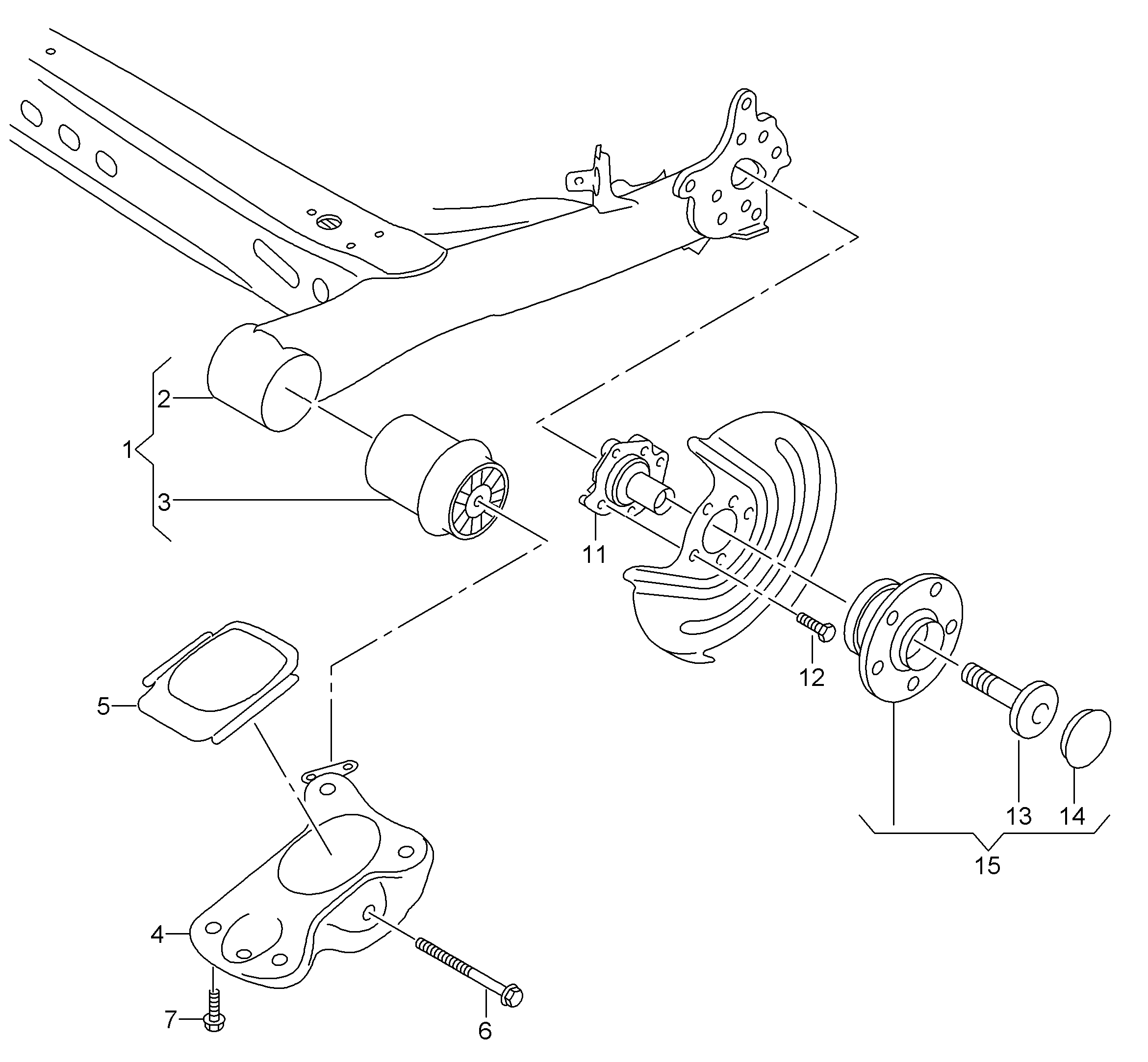 VAG 5Q0 501 541 C - Mounting, axle beam onlydrive.pro