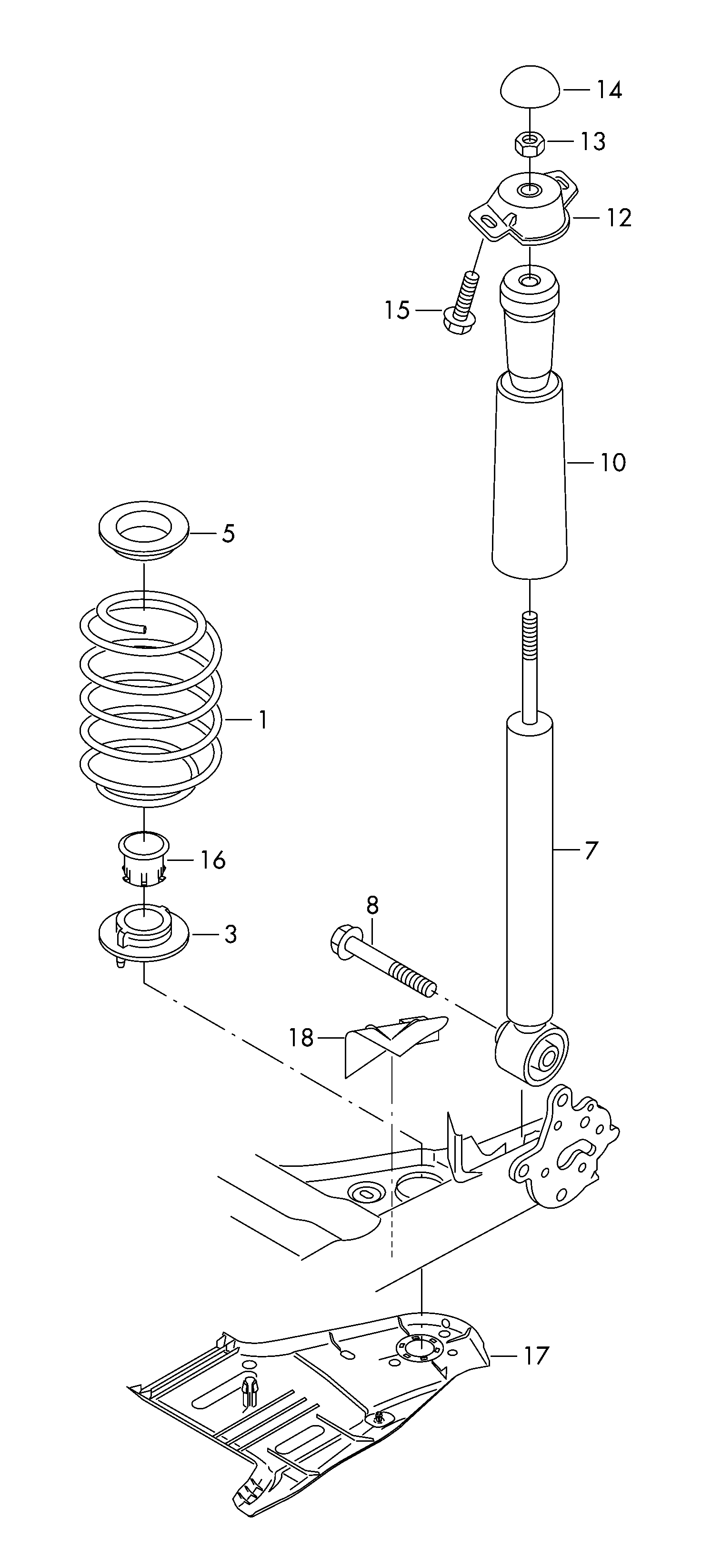 Seat 5Q0 511 357 F - Gājiena ierobežotājs, Atsperojums onlydrive.pro