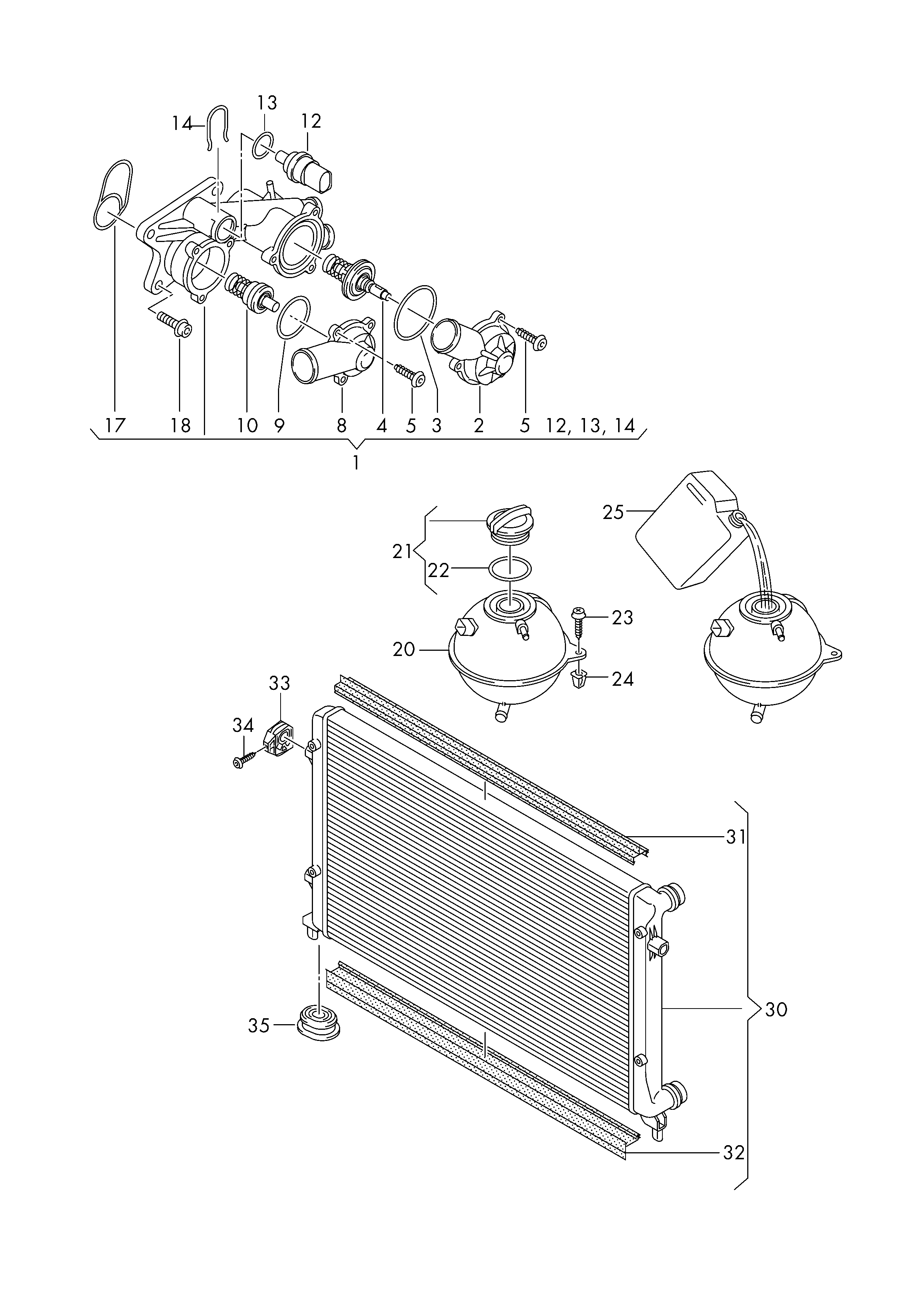 Seat 032 121 111 BM - Termostaat,Jahutusvedelik onlydrive.pro