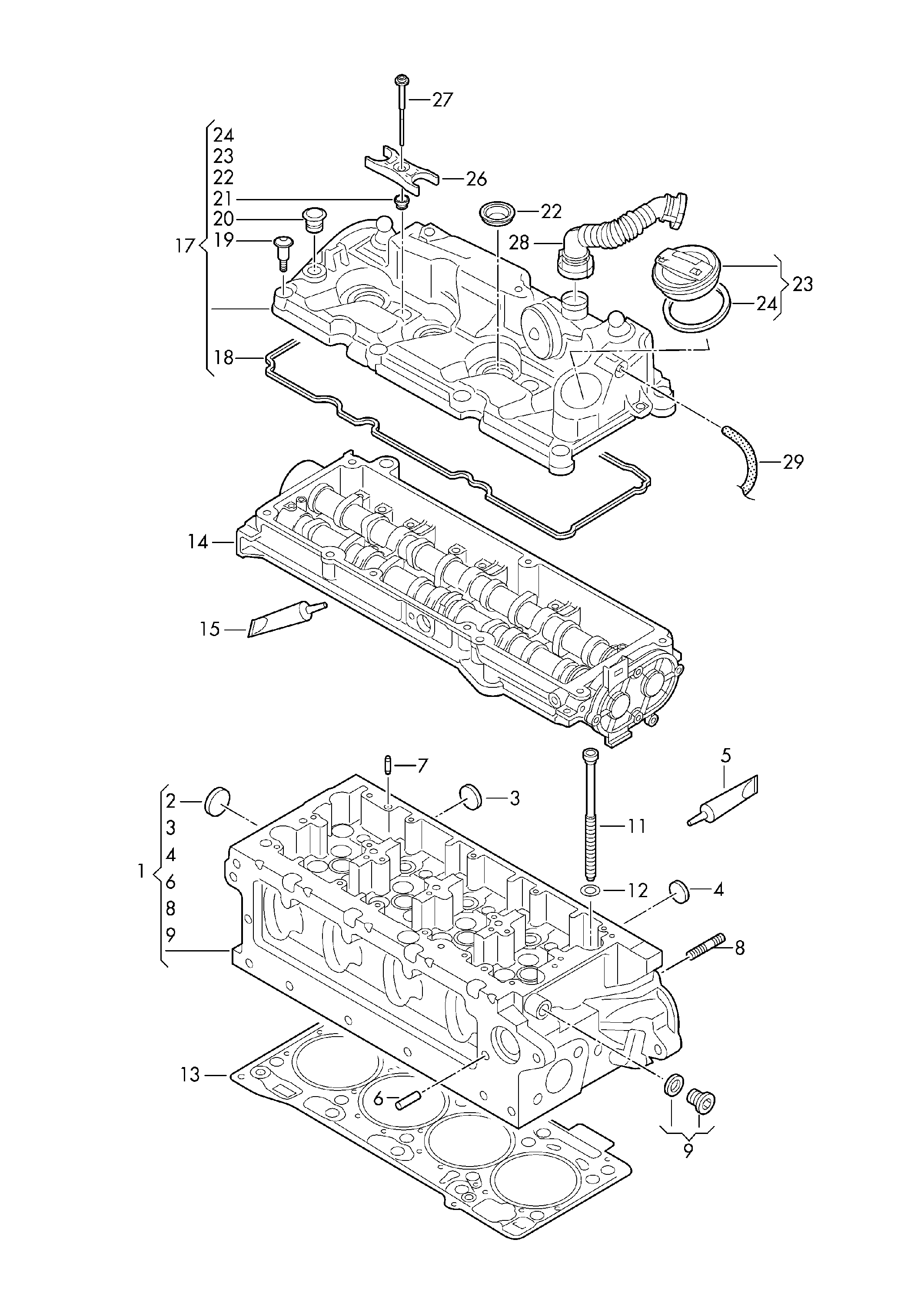 Seat 04L103063MX - Sylinterikansi onlydrive.pro