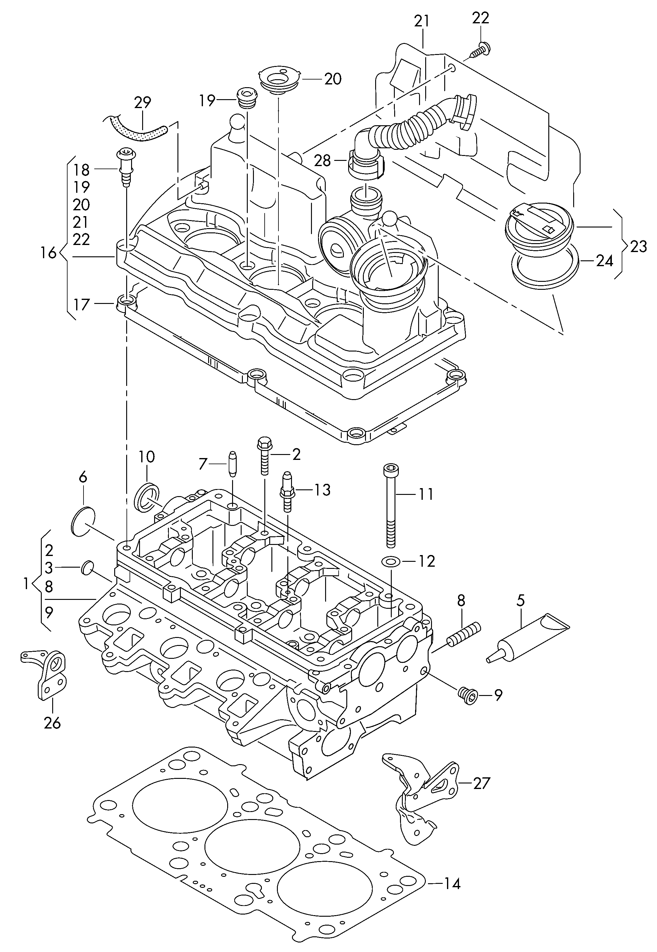 Seat 03P 103 070 - Gasket, cylinder head cover onlydrive.pro