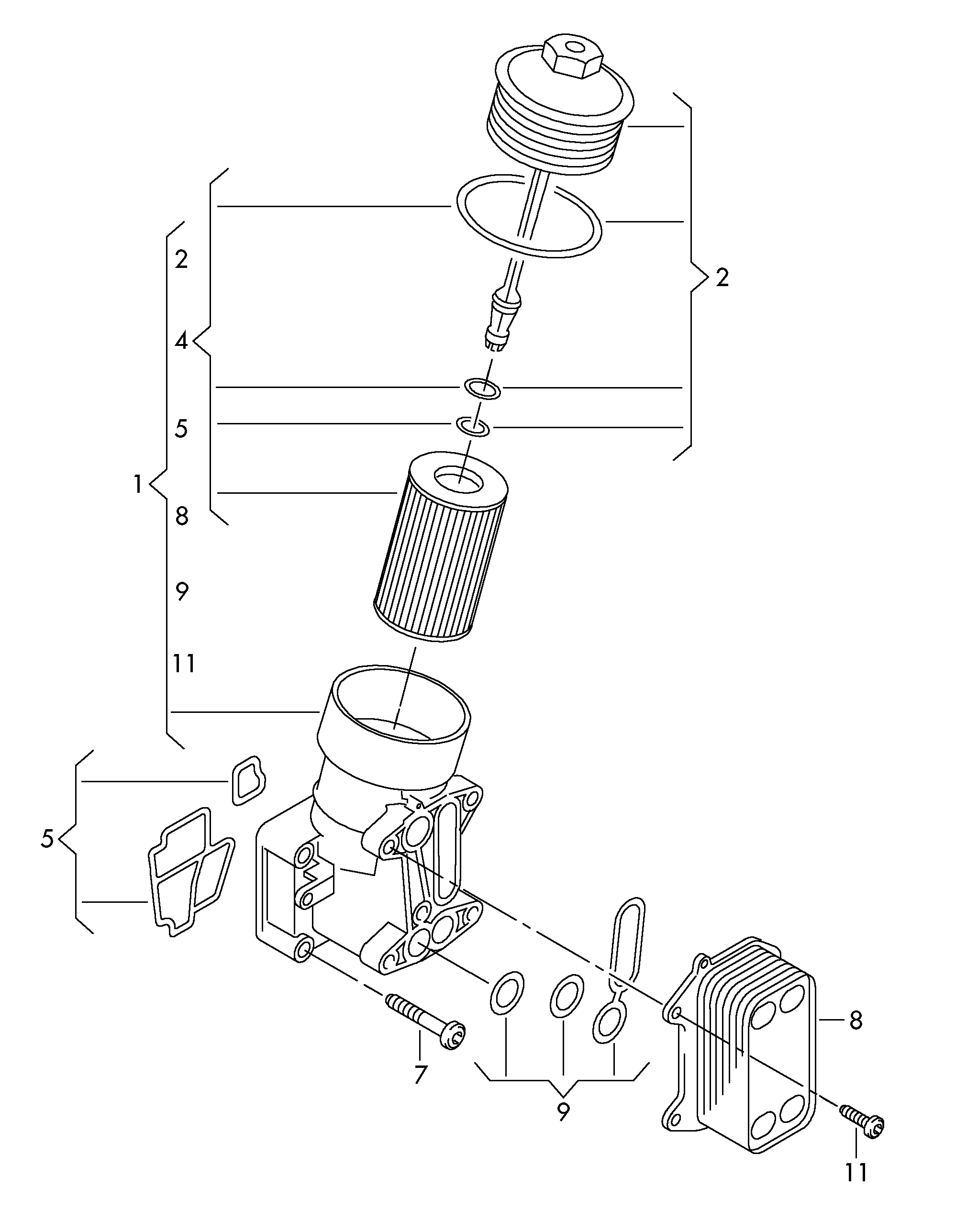 VW 03P115389A - Oil Cooler, engine oil onlydrive.pro