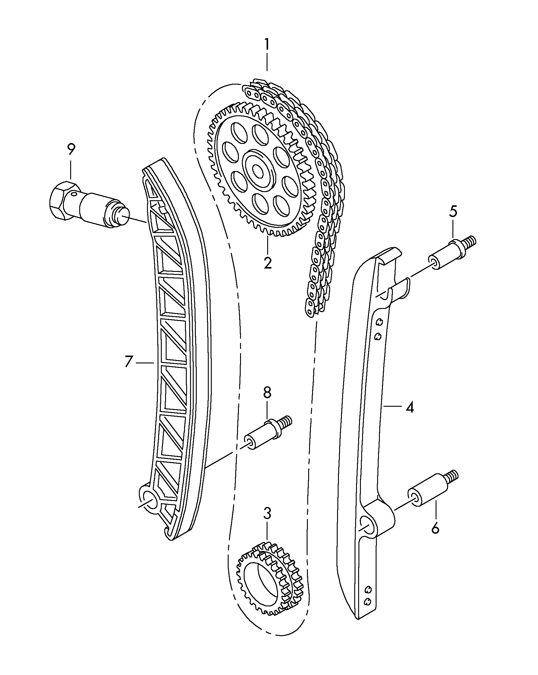 VW 03F 109 509 F - Guides, timing chain onlydrive.pro