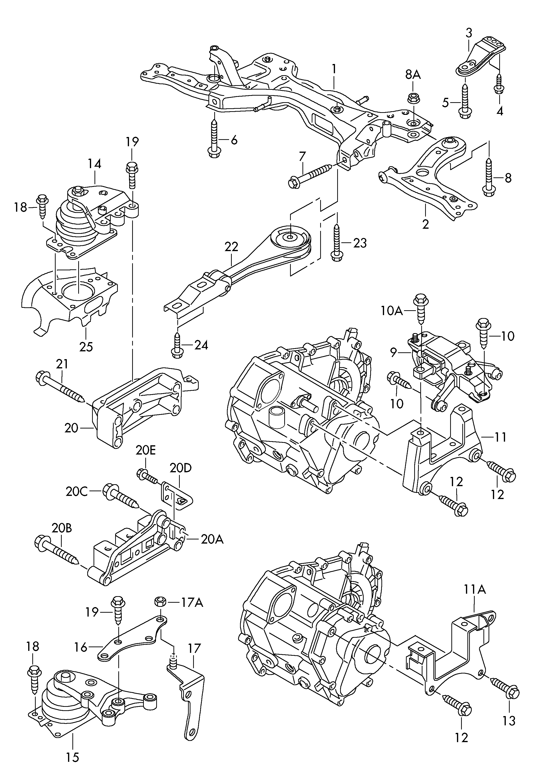 VAG 6Q0 199 851 BD - Variklio montavimas onlydrive.pro