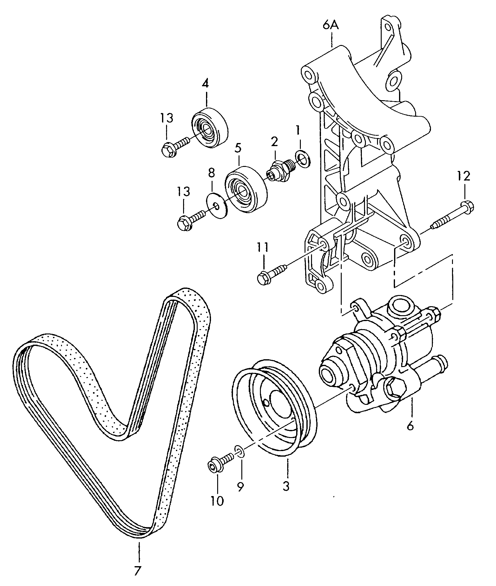 VW 047 903 137 AB - Connecting and mounting parts for alternator: 1 pcs. onlydrive.pro