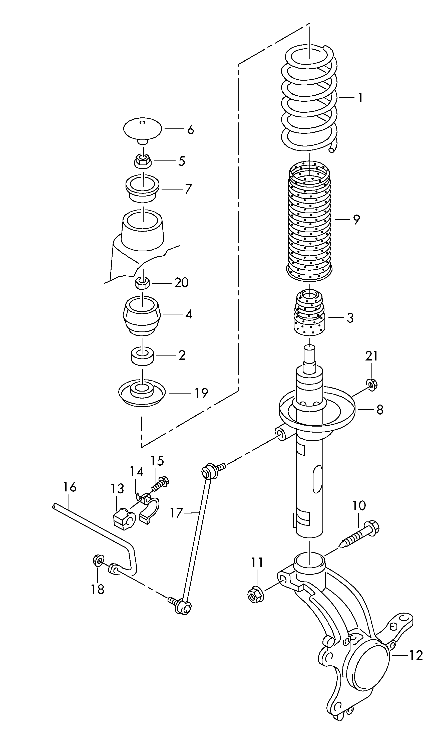 Seat 6R0 411 315 A - Tanko, kallistuksenvaimennin onlydrive.pro