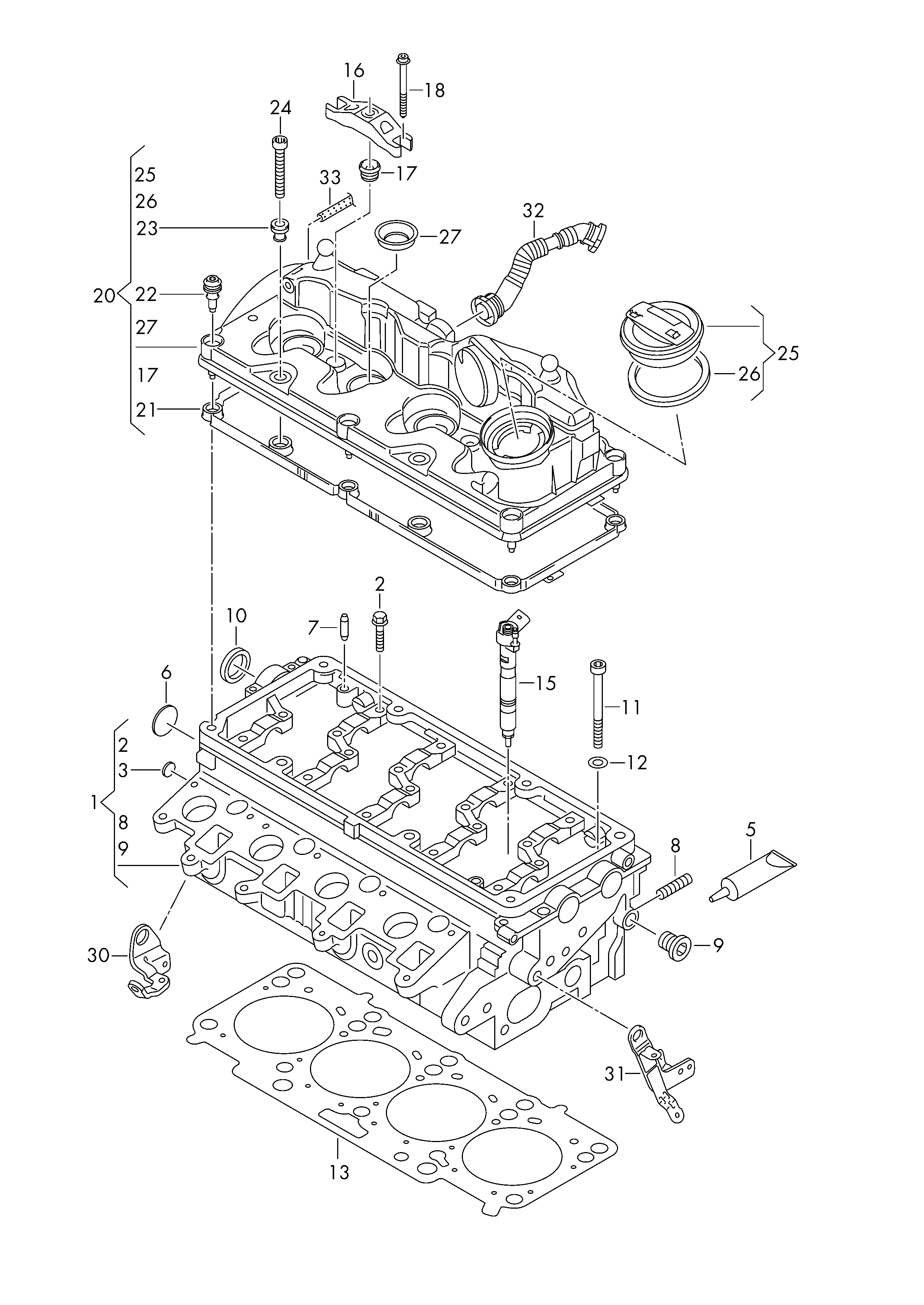 Skoda 03L 103 469 C - Крышка головки цилиндра onlydrive.pro