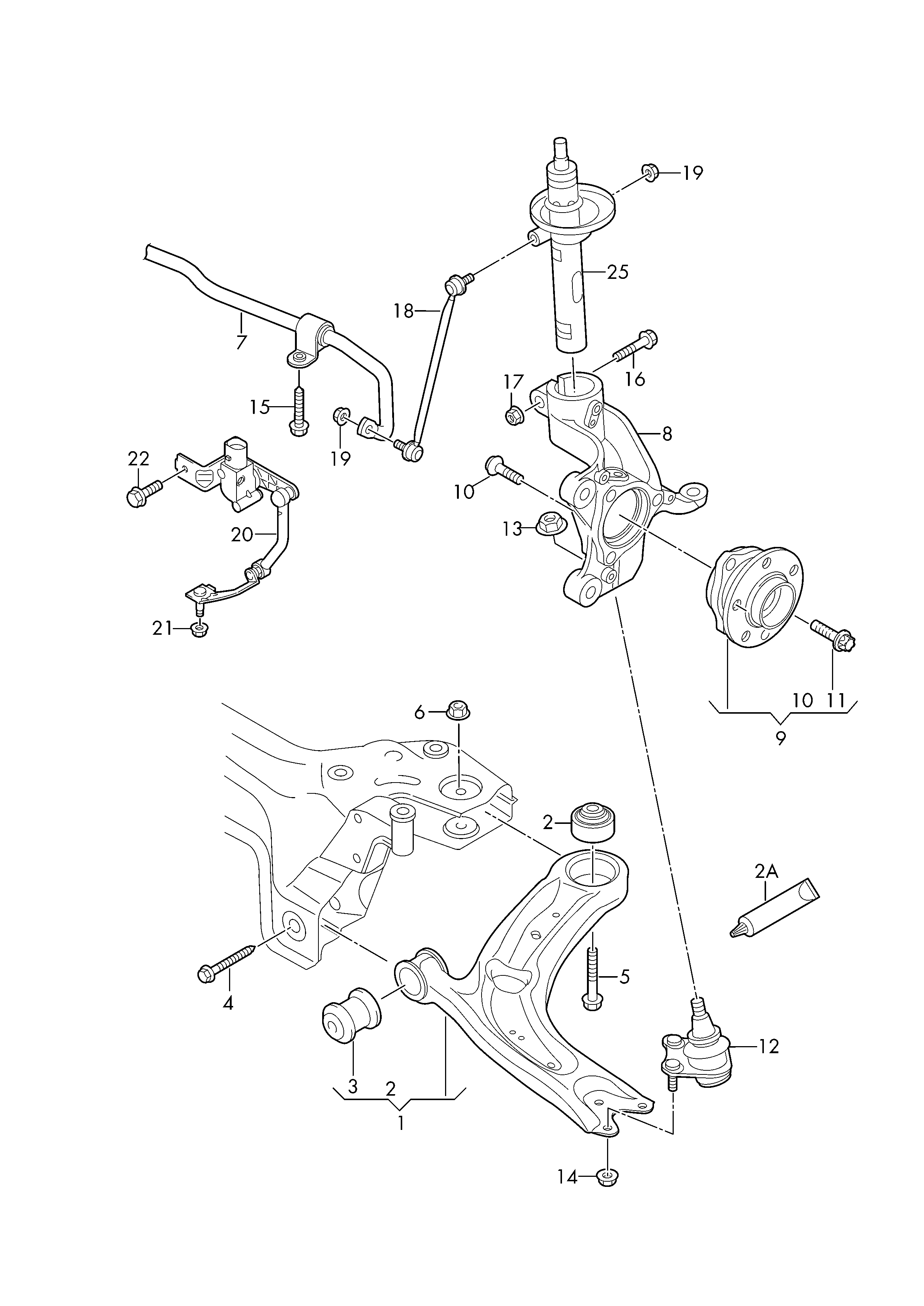 VAG 8V0 498 625 A - Riteņa rumbas gultņa komplekts onlydrive.pro