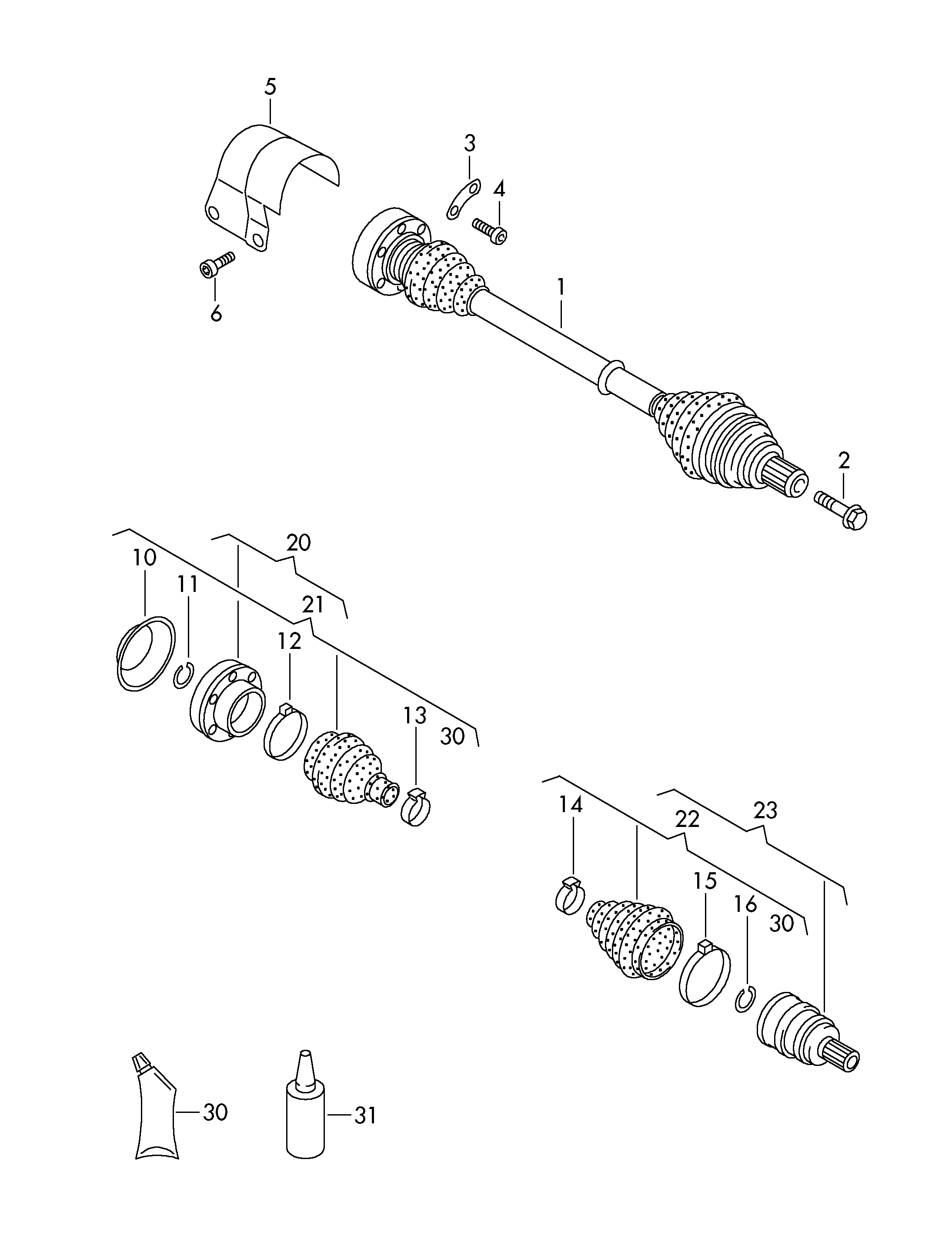 VW 3C0 407 271 AJ - Приводной вал onlydrive.pro