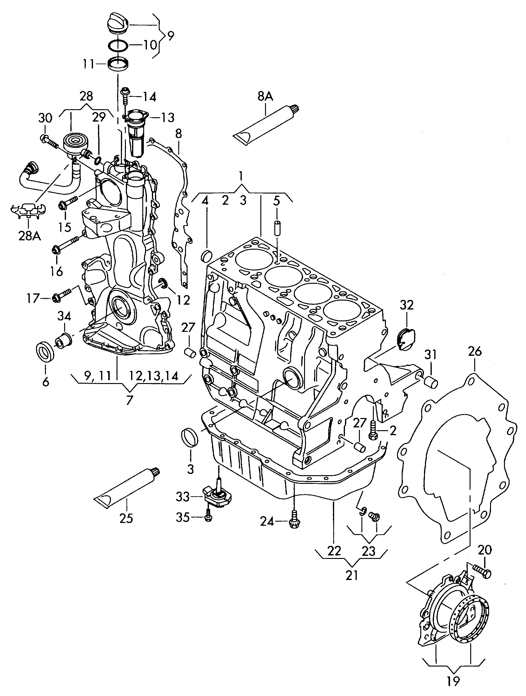 Skoda 030 103 171 S - Shaft Seal, crankshaft onlydrive.pro