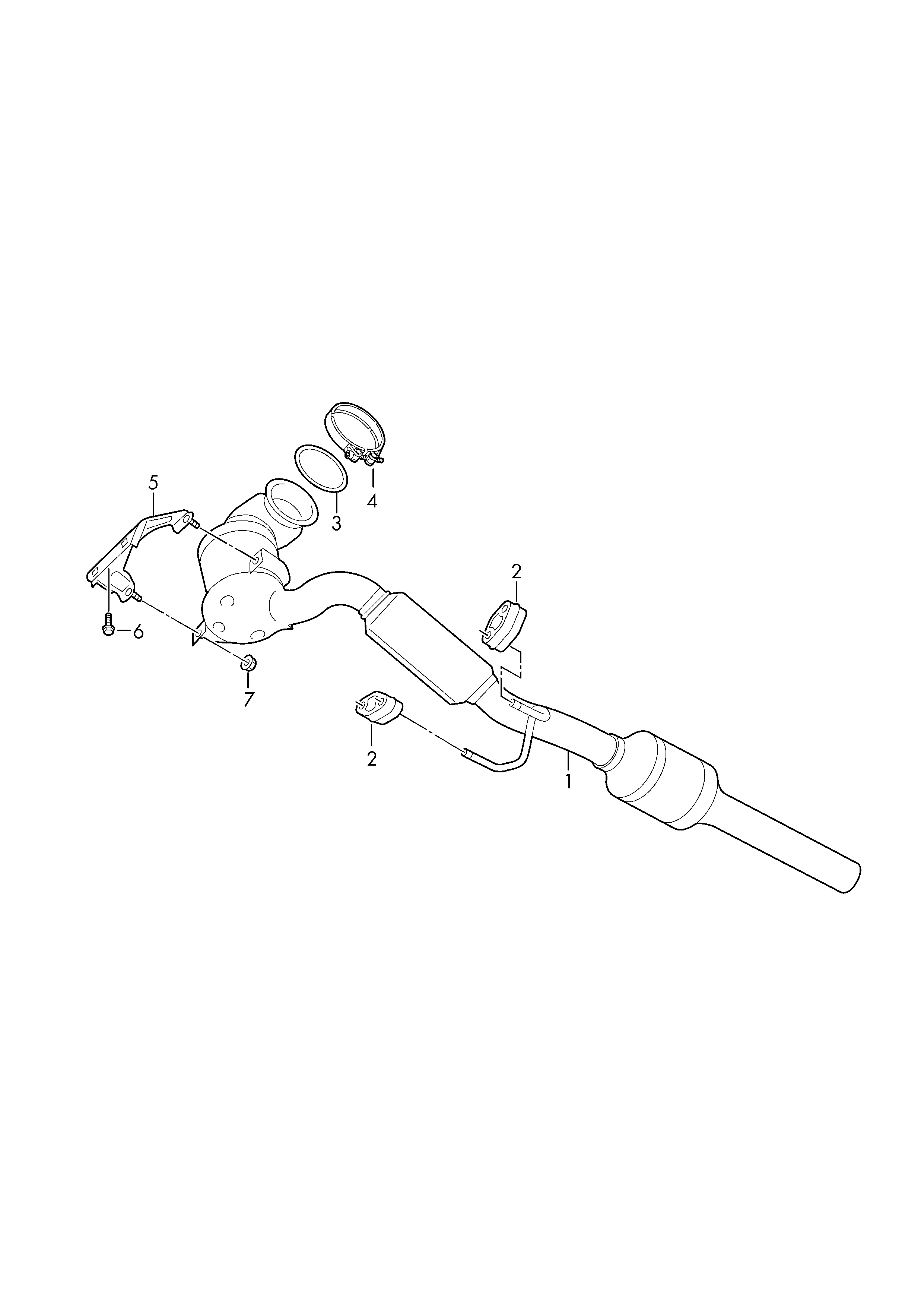 VW 5Q0253725B - Соединительные элементы, система выпуска onlydrive.pro