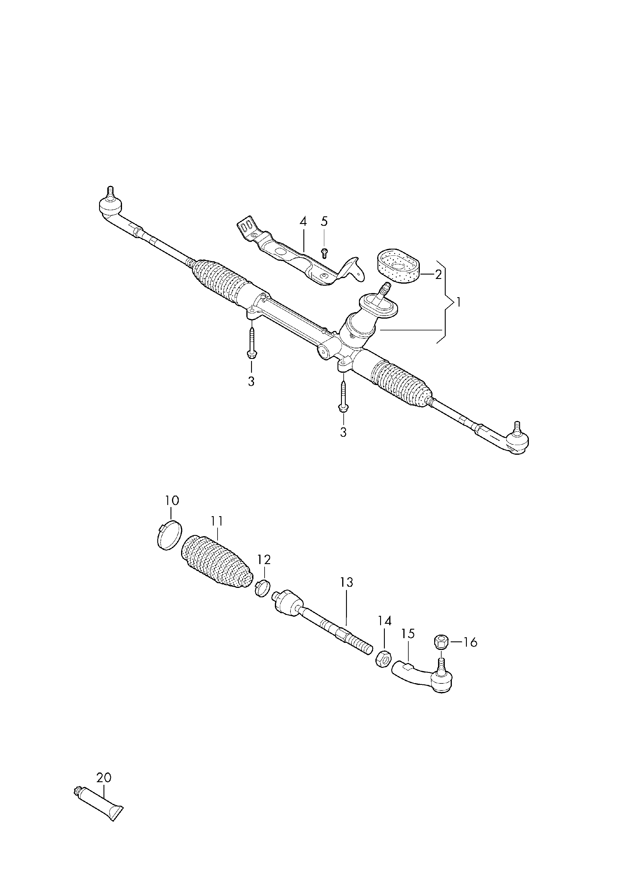 Skoda 6C0 423 810 C - Stūres šķērsstiepnis onlydrive.pro