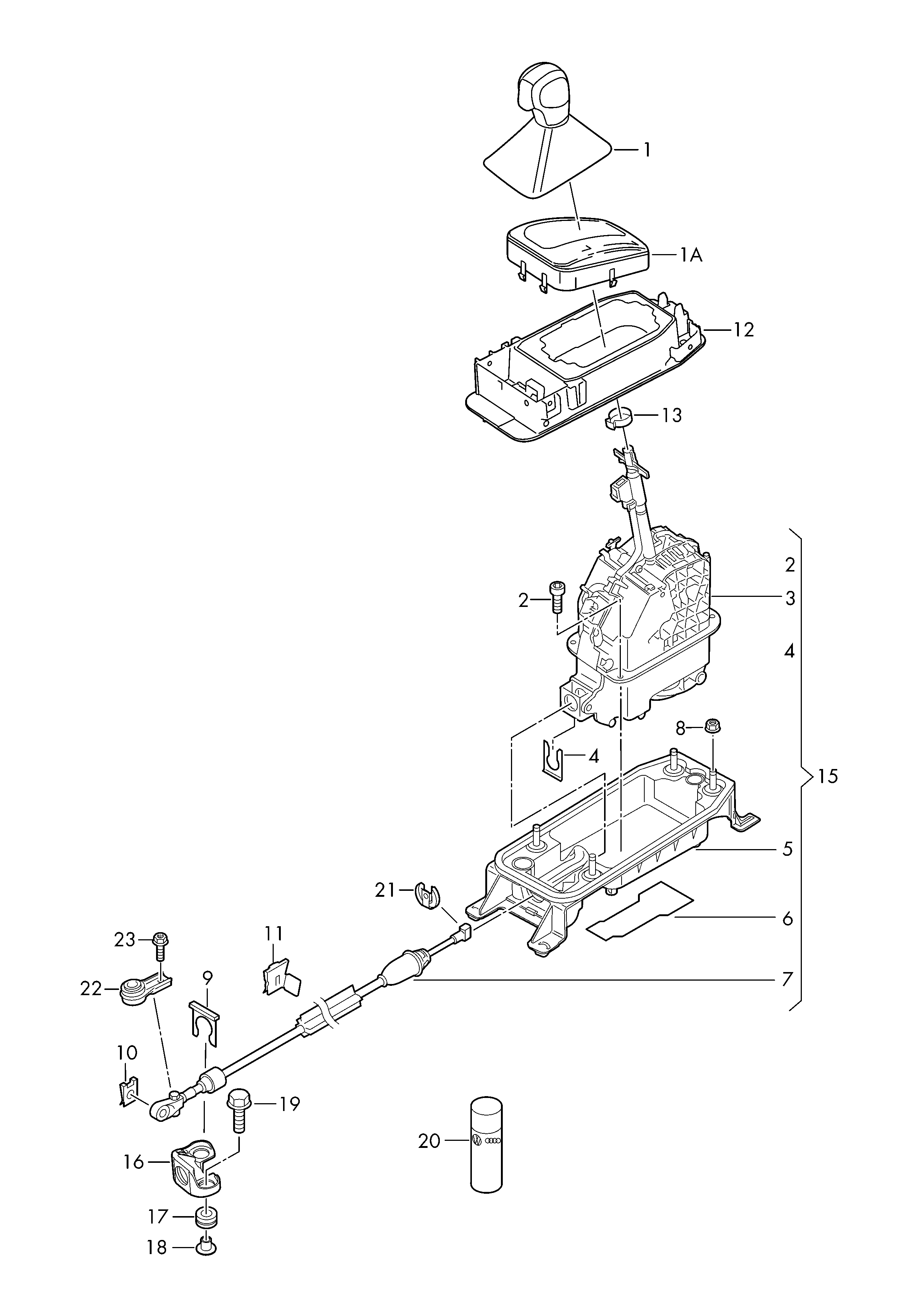 VAG 1J0711795D - Bracket, gearshift linkage onlydrive.pro