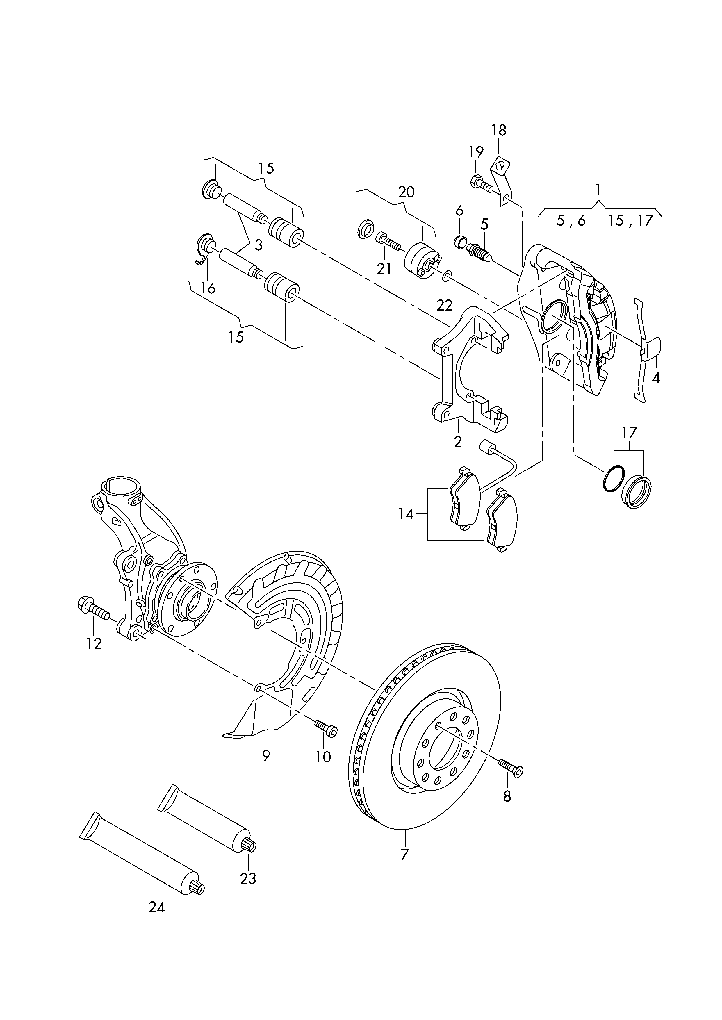 Skoda 1K0698151B - Brake Set, disc brakes onlydrive.pro