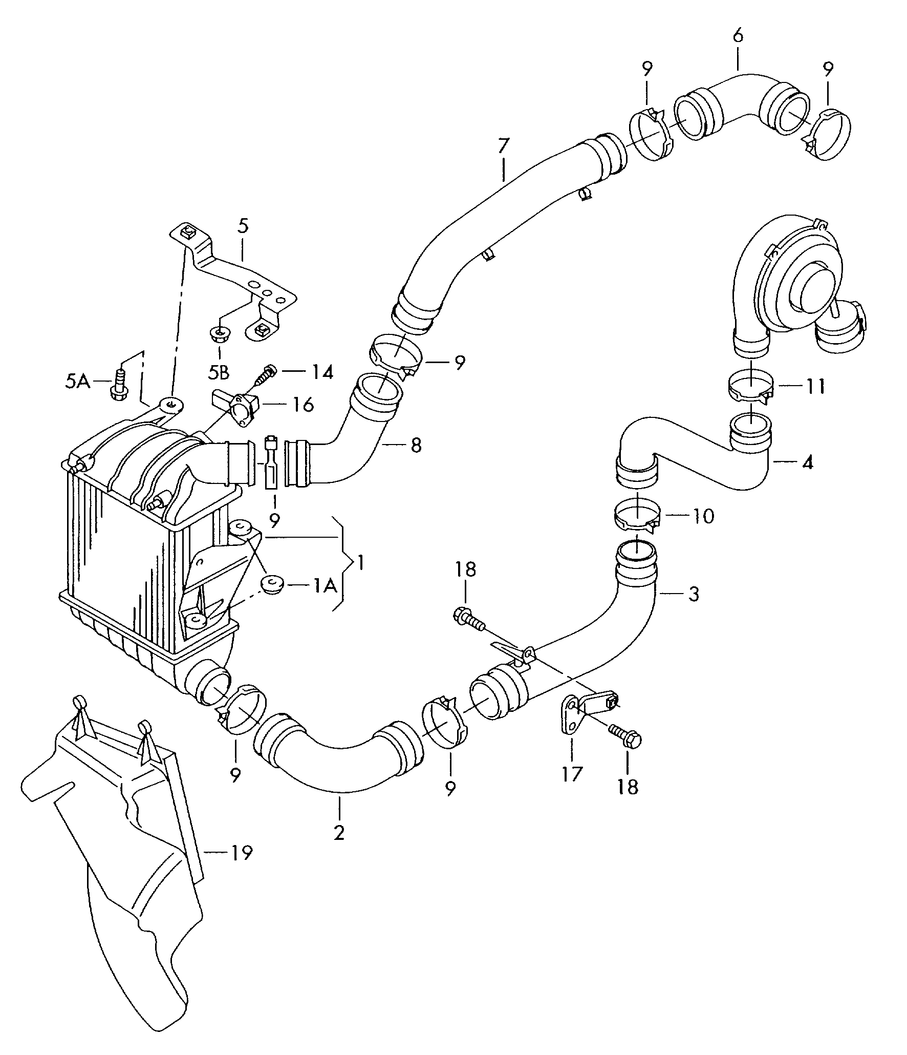 VW 3C0 145 117F - Tiivisterengas, ahtoilmaletku onlydrive.pro