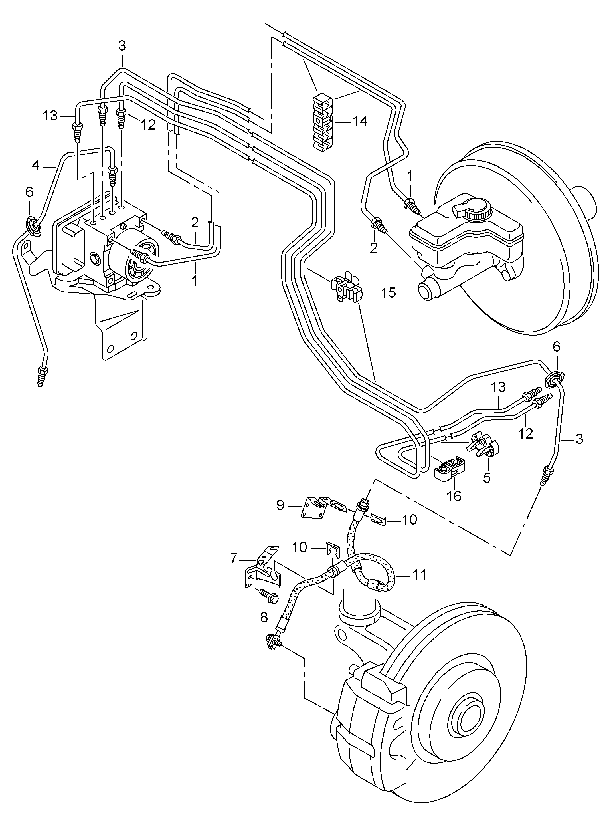 Seat 5Q0 611 701 D - Brake Hose onlydrive.pro