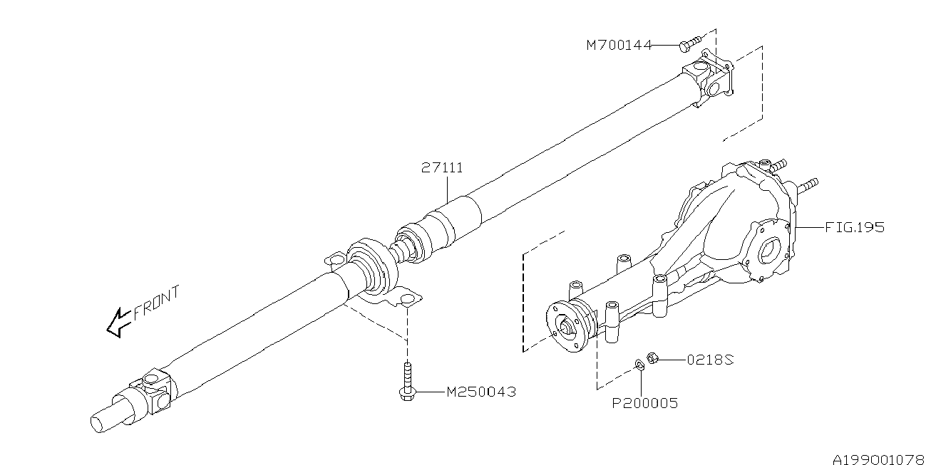 Subaru 27111SC020 - Propeller shaft: 01 pcs. onlydrive.pro