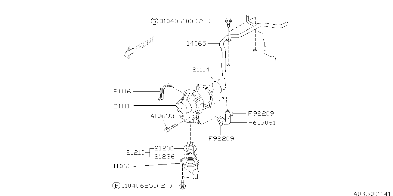 Subaru 21111-AA007 - Ūdenssūknis onlydrive.pro