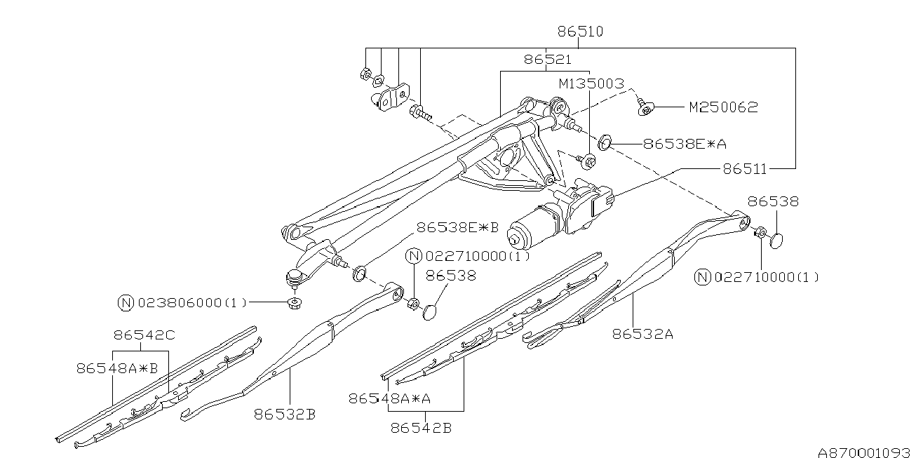 Subaru 86542AE020 - Wiper Blade onlydrive.pro