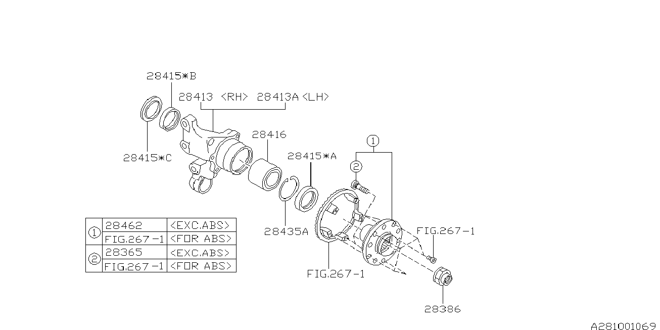 Subaru 28016-FC000 - Rattalaagrikomplekt onlydrive.pro