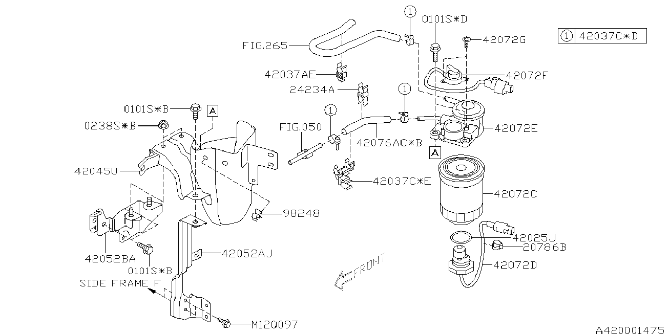 Subaru 42072AG060 - Kuro filtras onlydrive.pro